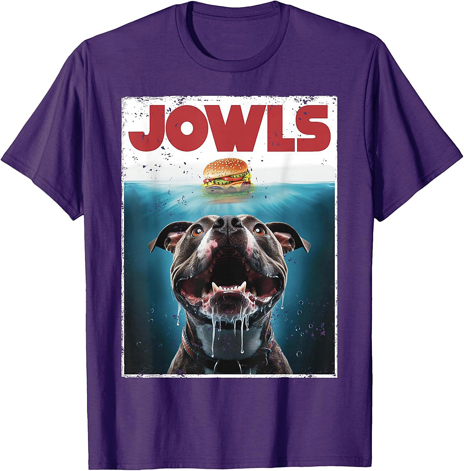 Pitbull Jowls Graphic Tee - The Ultimate Funny Dog Jaws Parody Shirt