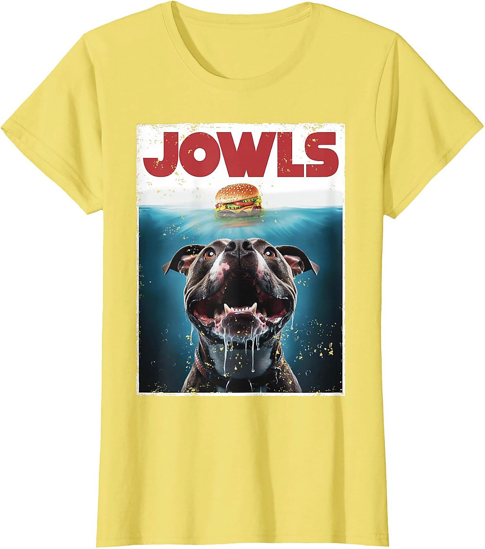 Pitbull Jowls Graphic Tee - The Ultimate Funny Dog Jaws Parody Shirt