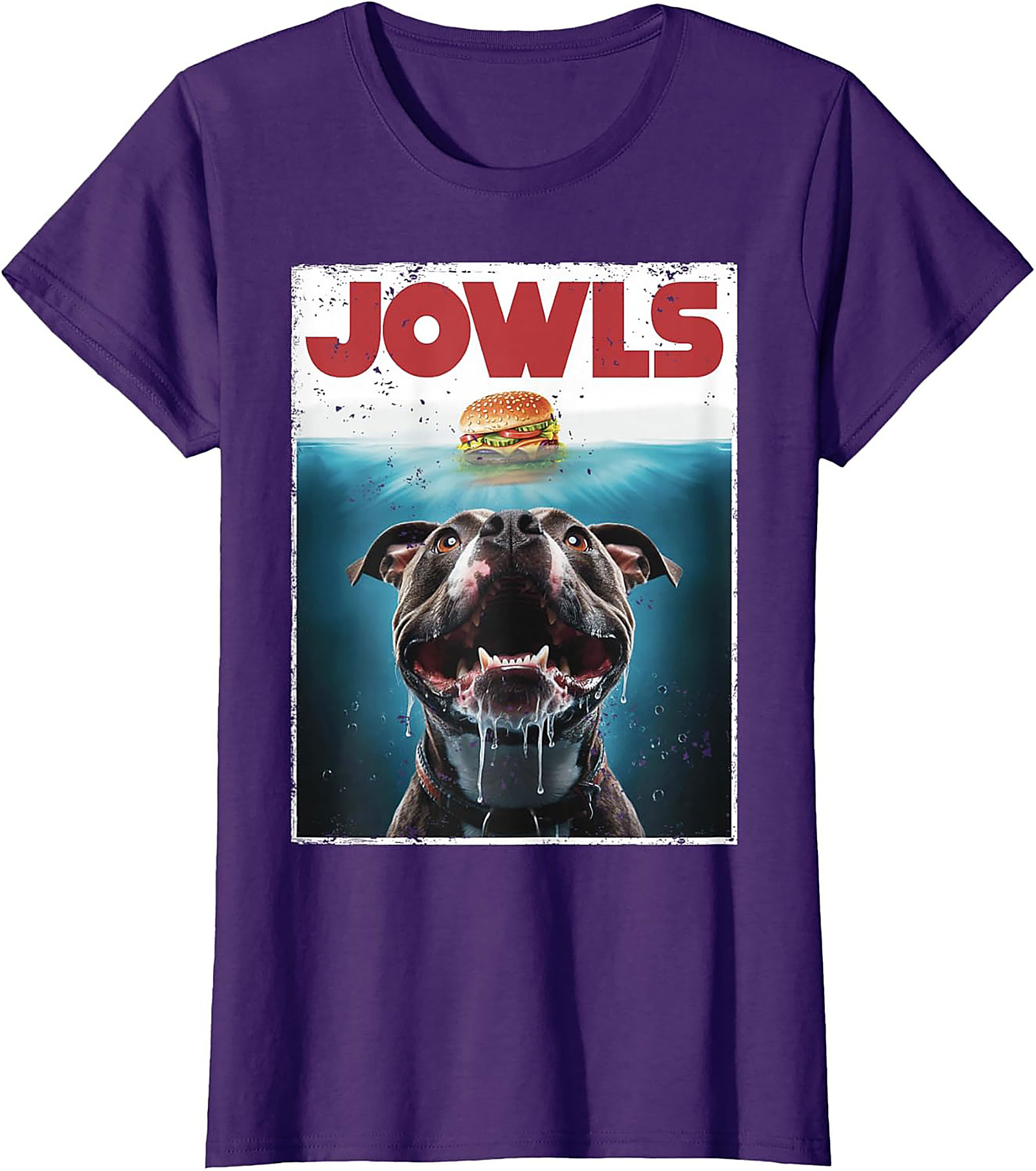Pitbull Jowls Graphic Tee - The Ultimate Funny Dog Jaws Parody Shirt