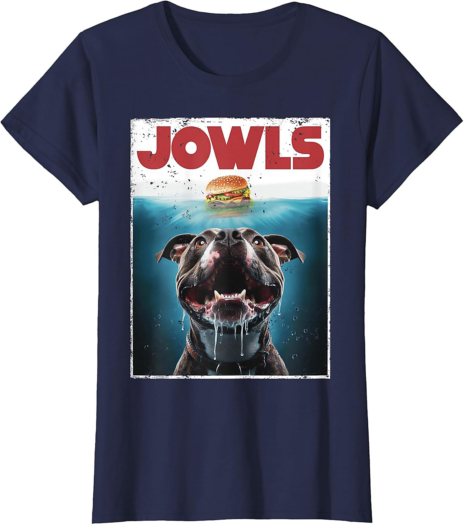 Pitbull Jowls Graphic Tee - The Ultimate Funny Dog Jaws Parody Shirt