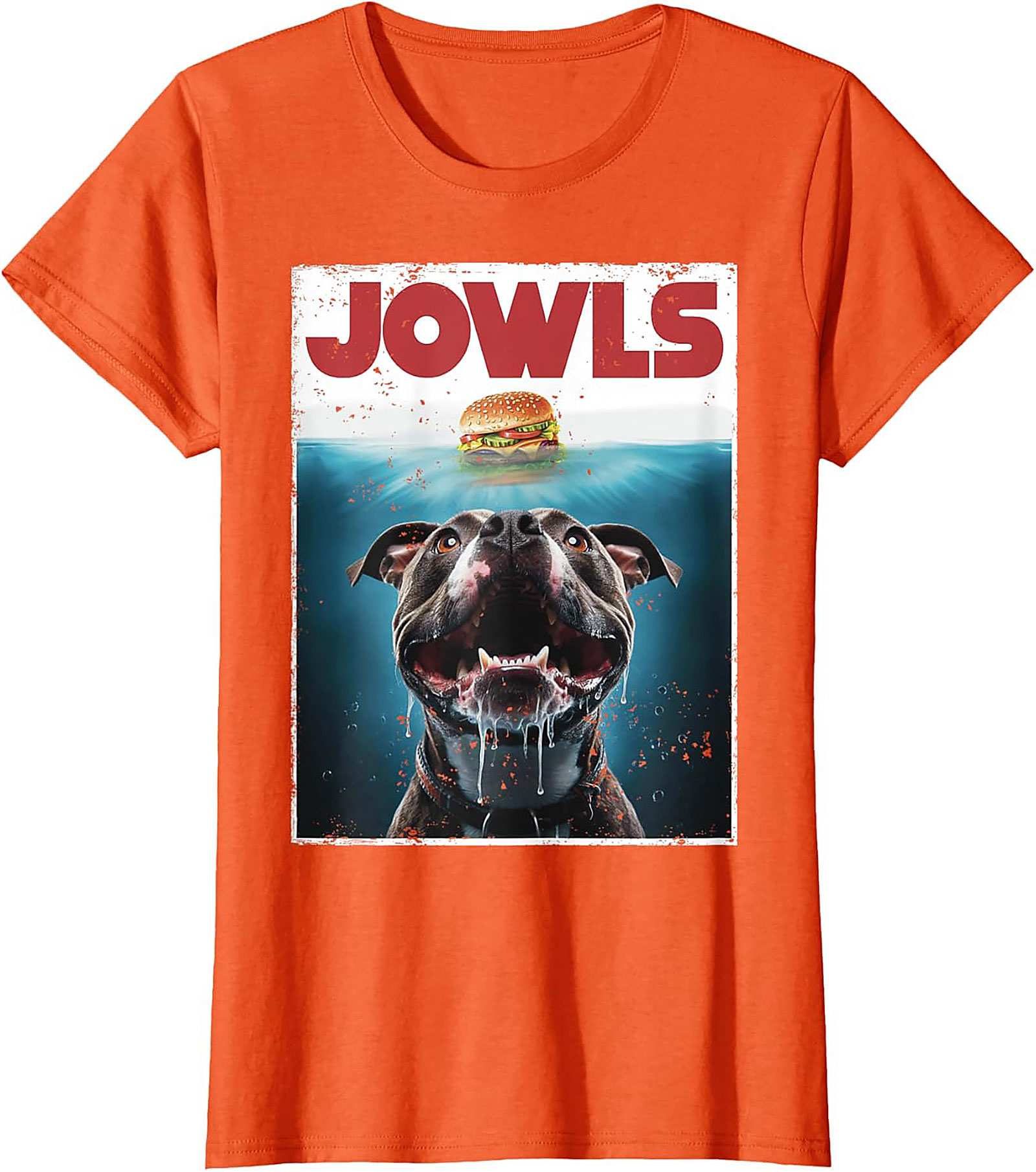Pitbull Jowls Graphic Tee - The Ultimate Funny Dog Jaws Parody Shirt