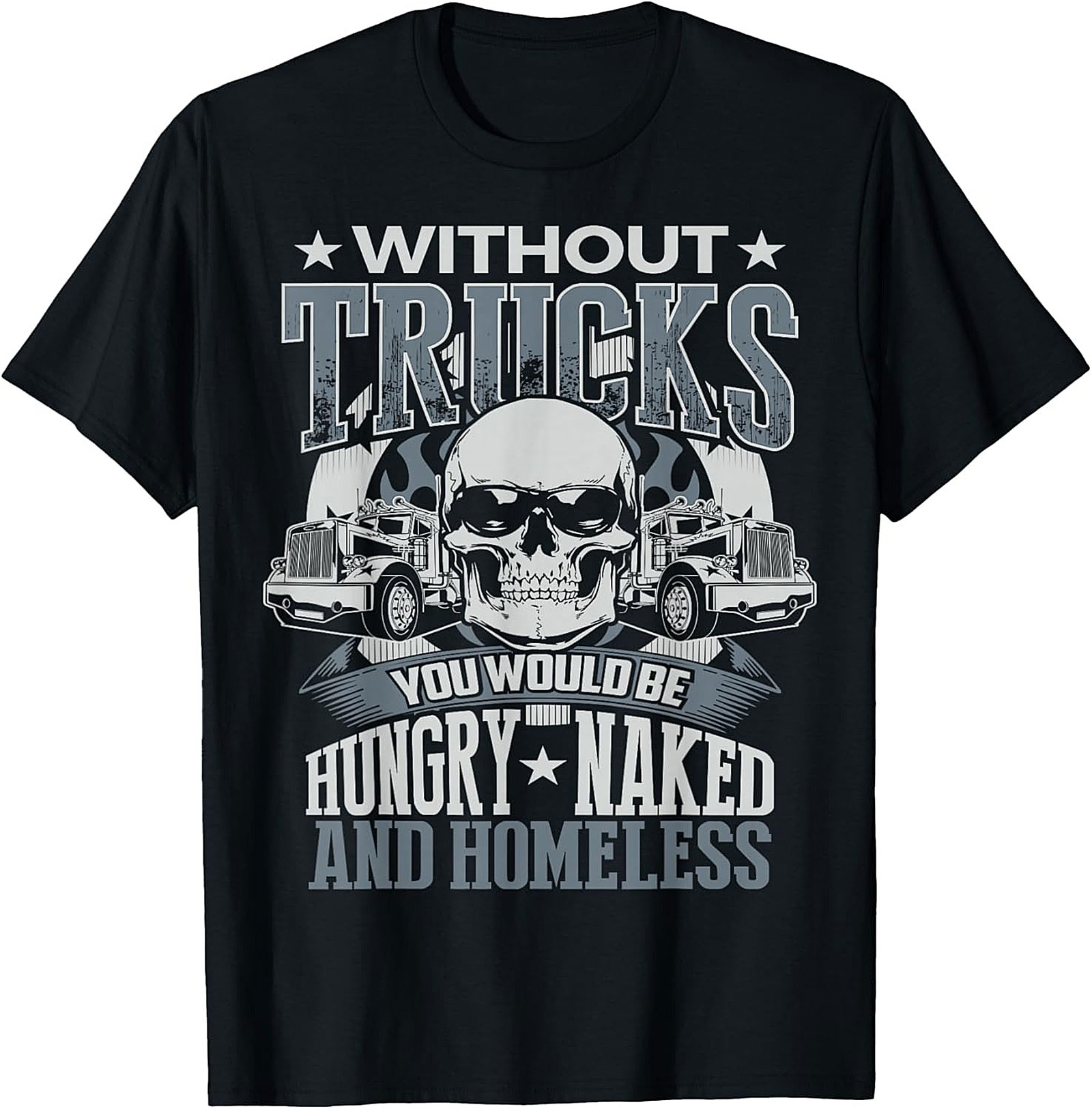 Essential Trucker Graphic Tee Hungry Naked Homeless