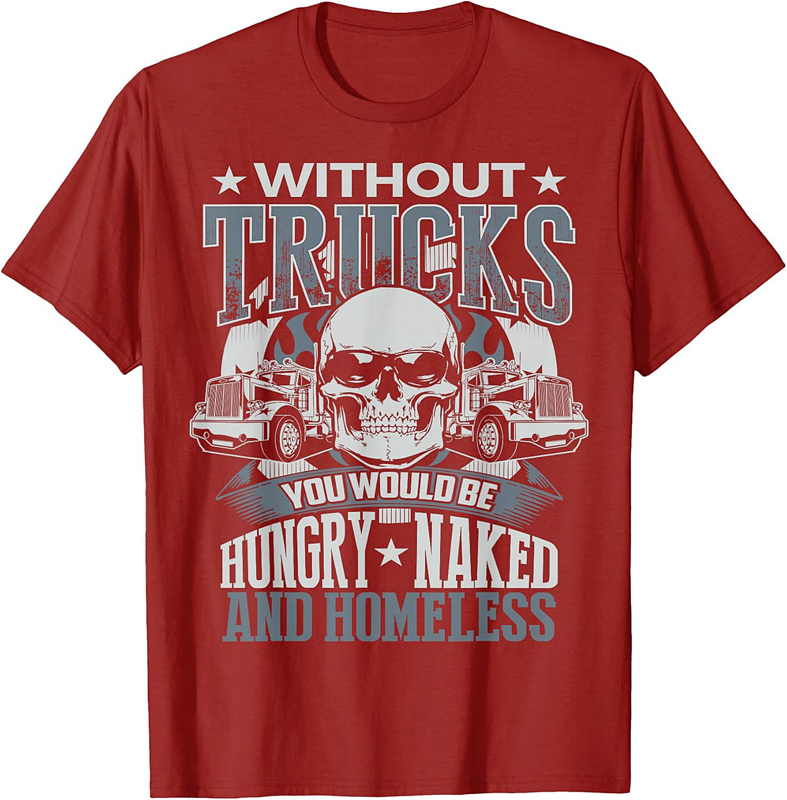 Essential Trucker Graphic Tee Hungry Naked Homeless