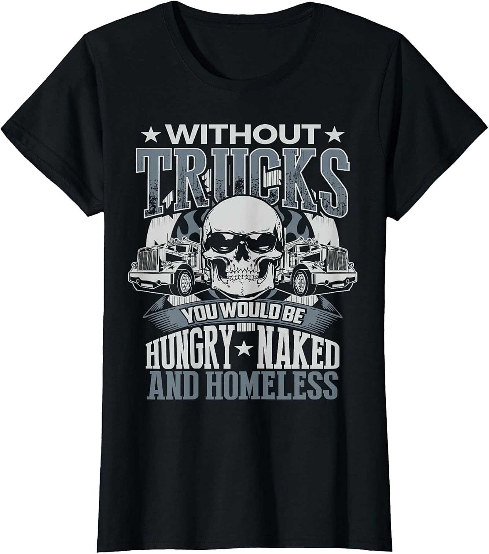 Essential Trucker Graphic Tee Hungry Naked Homeless