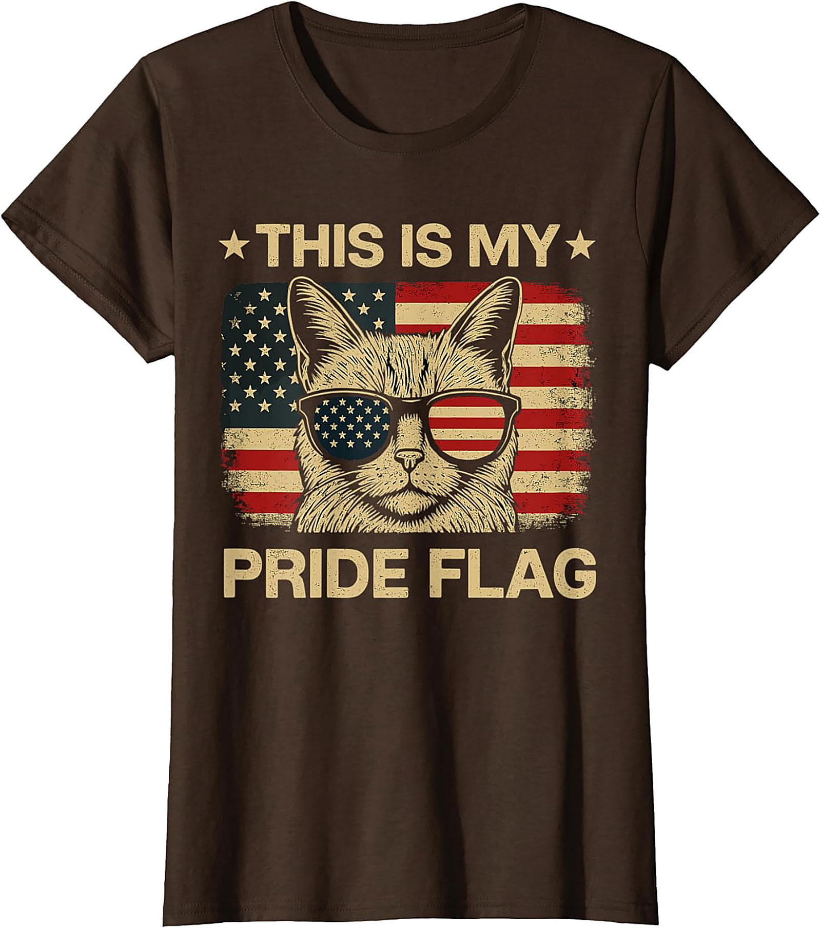 Patriotic Cat T-shirt | Funny USA Pride Graphic Tee