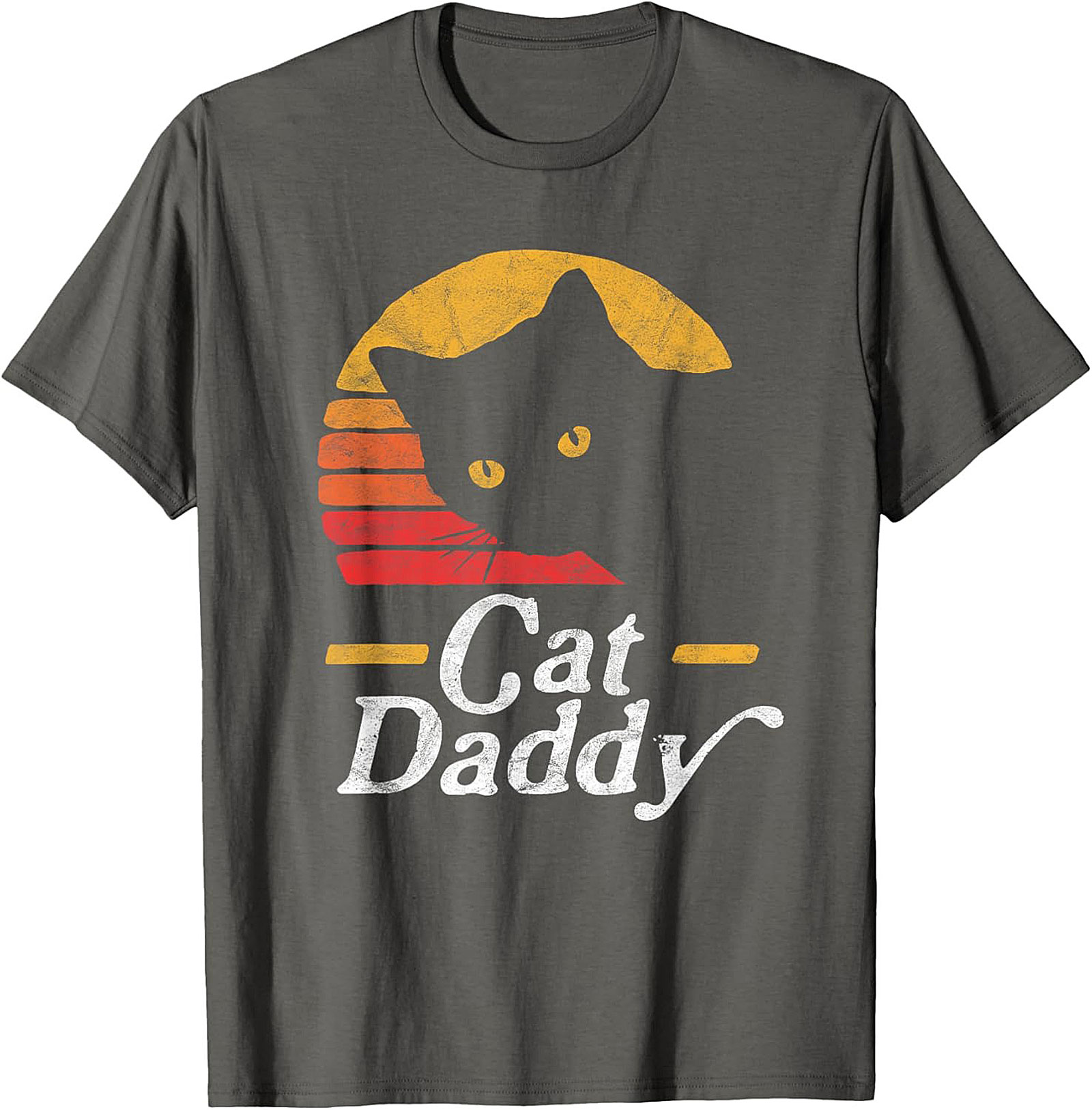 Cat Daddy T-Shirt Funny Retro Cat Graphic Tee