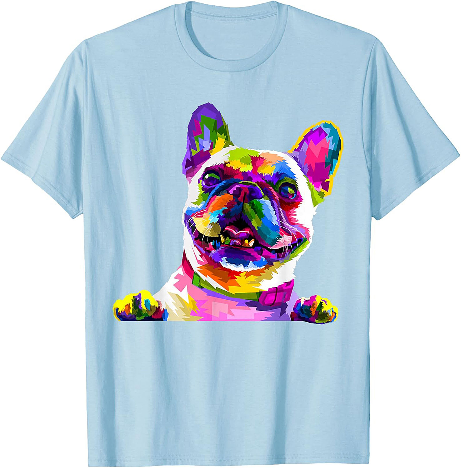 Pop Art French Bulldog T-Shirt: Vibrant Frenchie Lover Graphic Tee