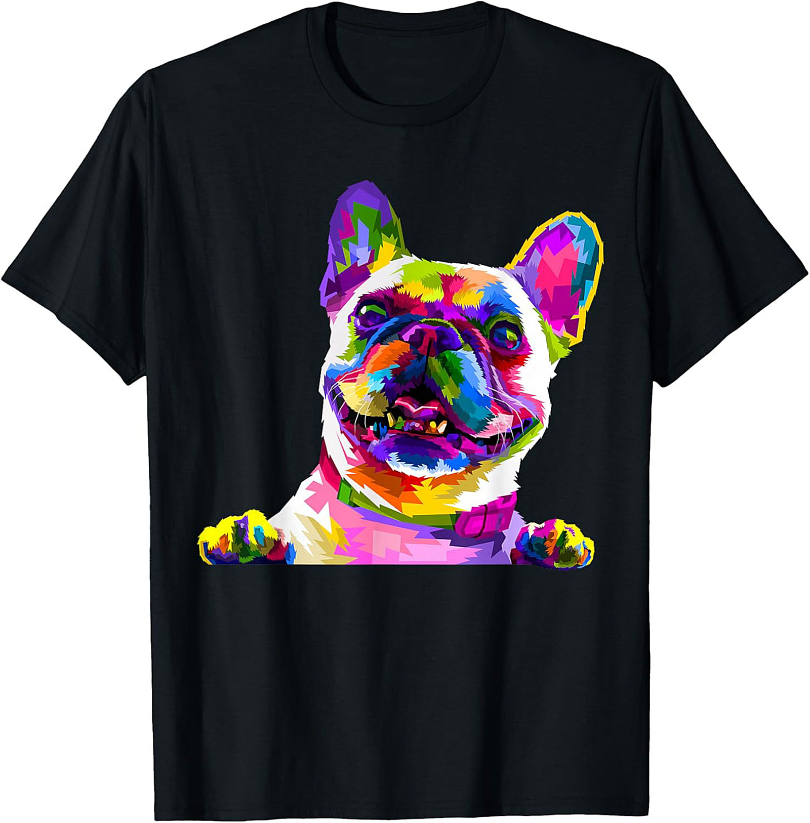 Pop Art French Bulldog T-Shirt: Vibrant Frenchie Lover Graphic Tee