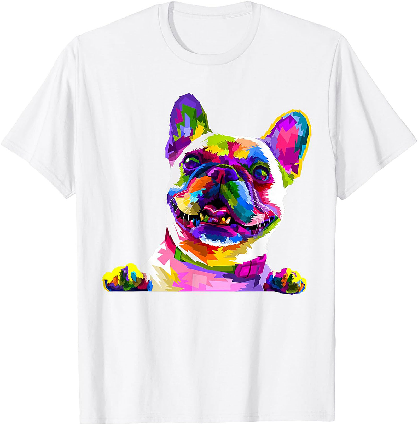 Pop Art French Bulldog T-Shirt: Vibrant Frenchie Lover Graphic Tee