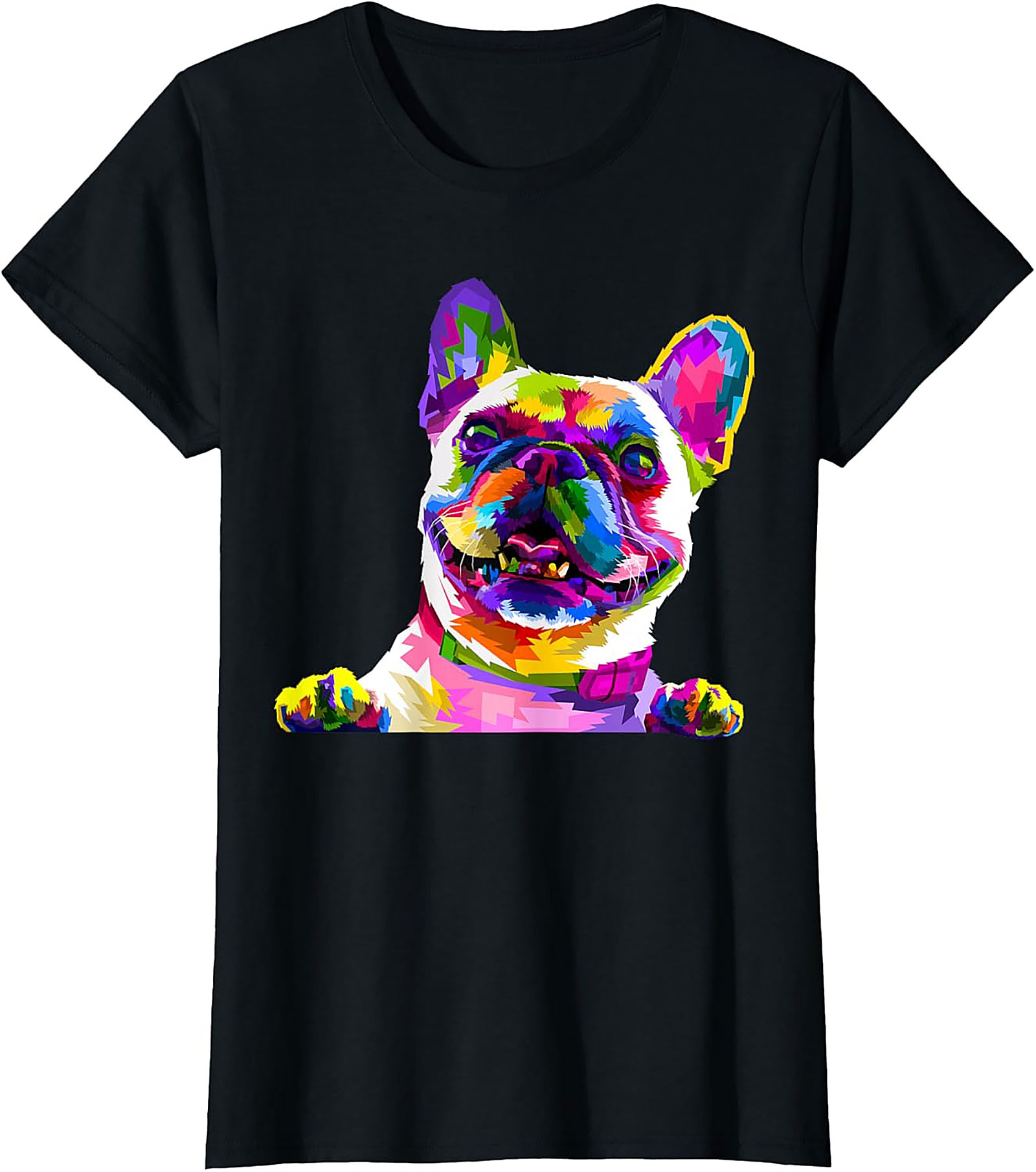 Pop Art French Bulldog T-Shirt: Vibrant Frenchie Lover Graphic Tee