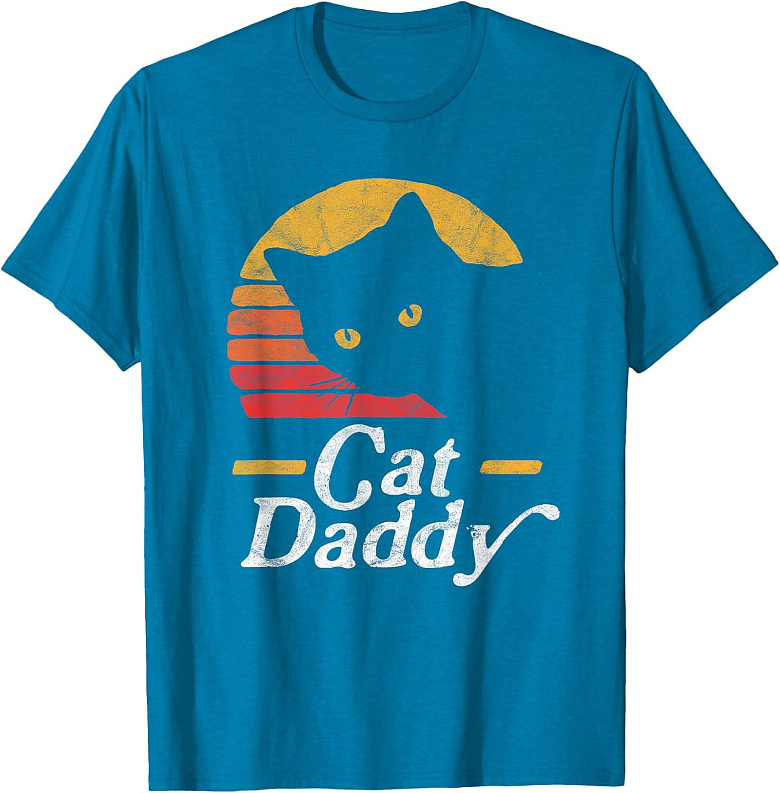 Cat Daddy T-Shirt Funny Retro Cat Graphic Tee