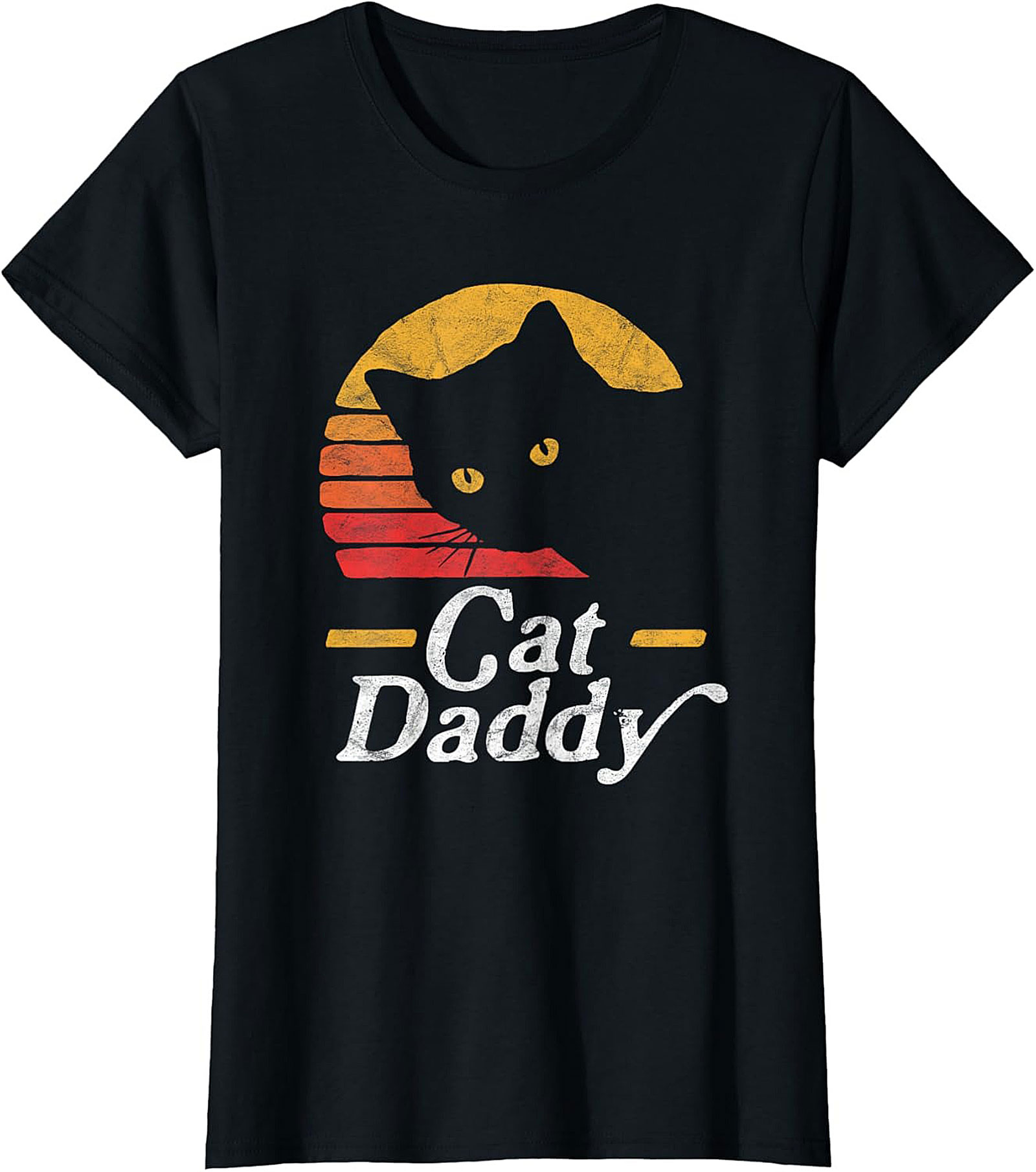 Cat Daddy T-Shirt Funny Retro Cat Graphic Tee