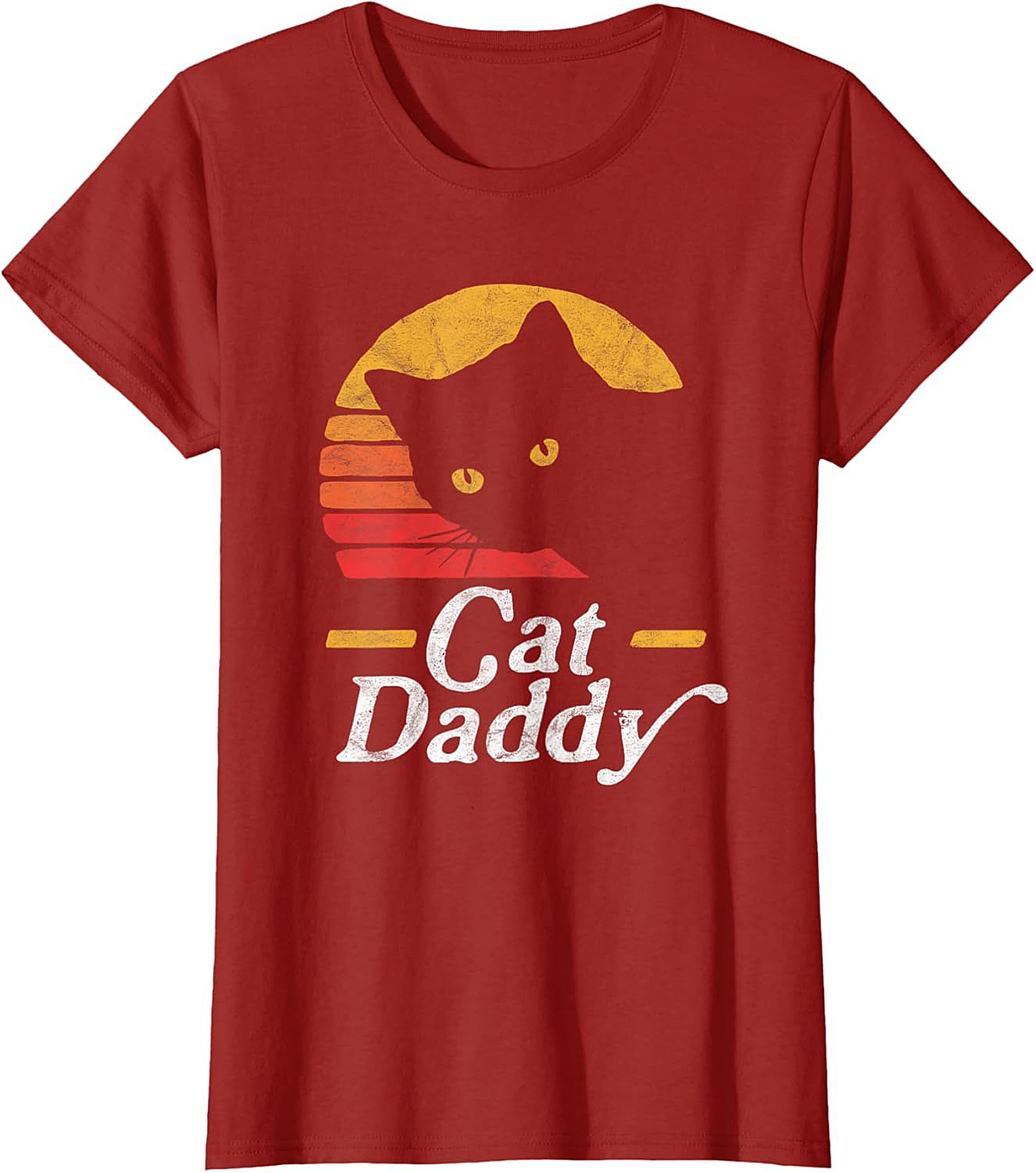 Cat Daddy T-Shirt Funny Retro Cat Graphic Tee