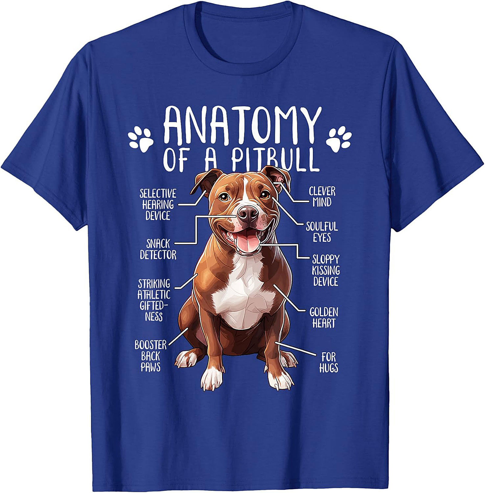 Anatomy of a Pitbull Funny Graphic Tee | Dog Lover Unisex Shirt
