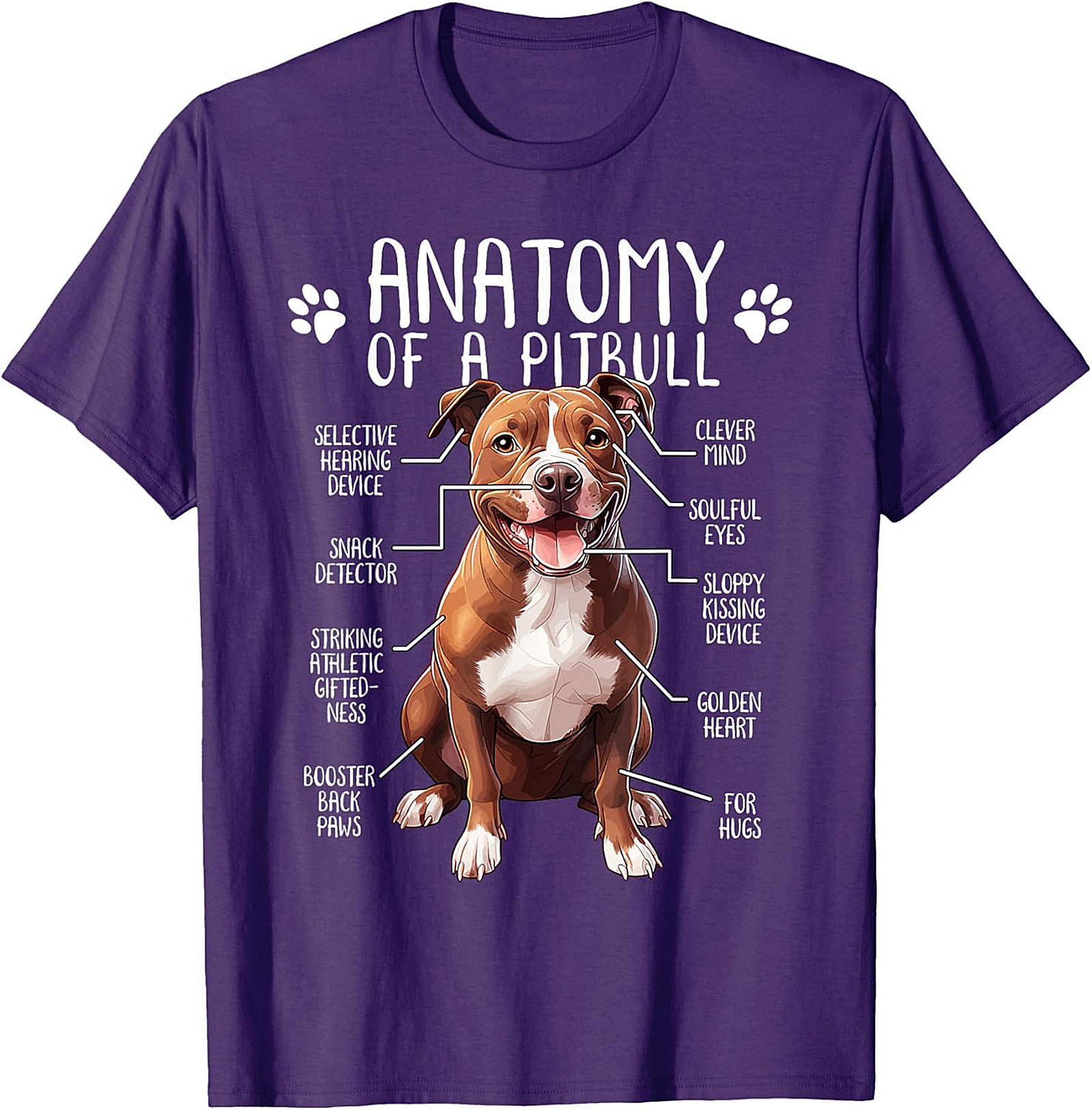 Anatomy of a Pitbull Funny Graphic Tee | Dog Lover Unisex Shirt