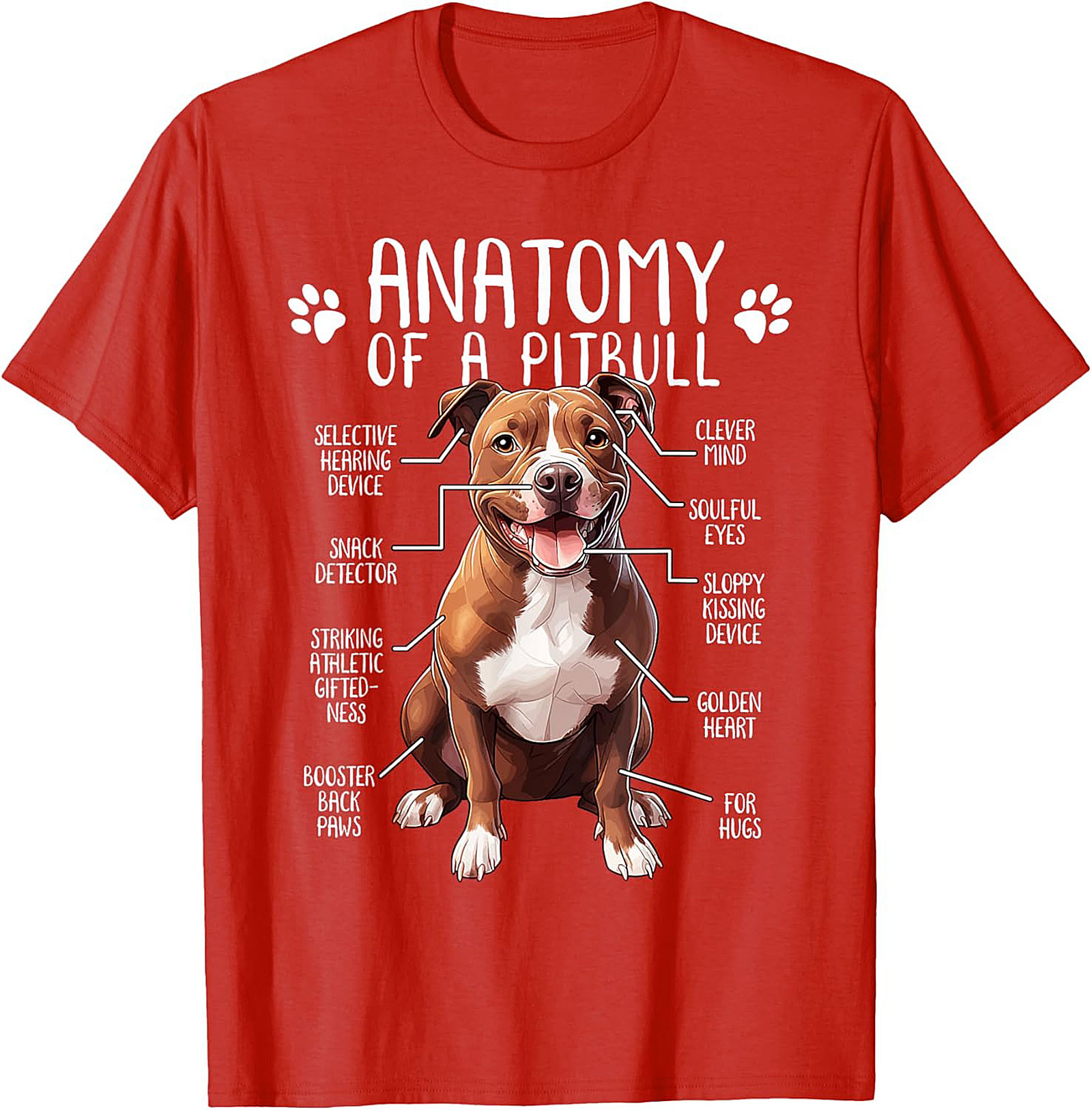 Anatomy of a Pitbull Funny Graphic Tee | Dog Lover Unisex Shirt