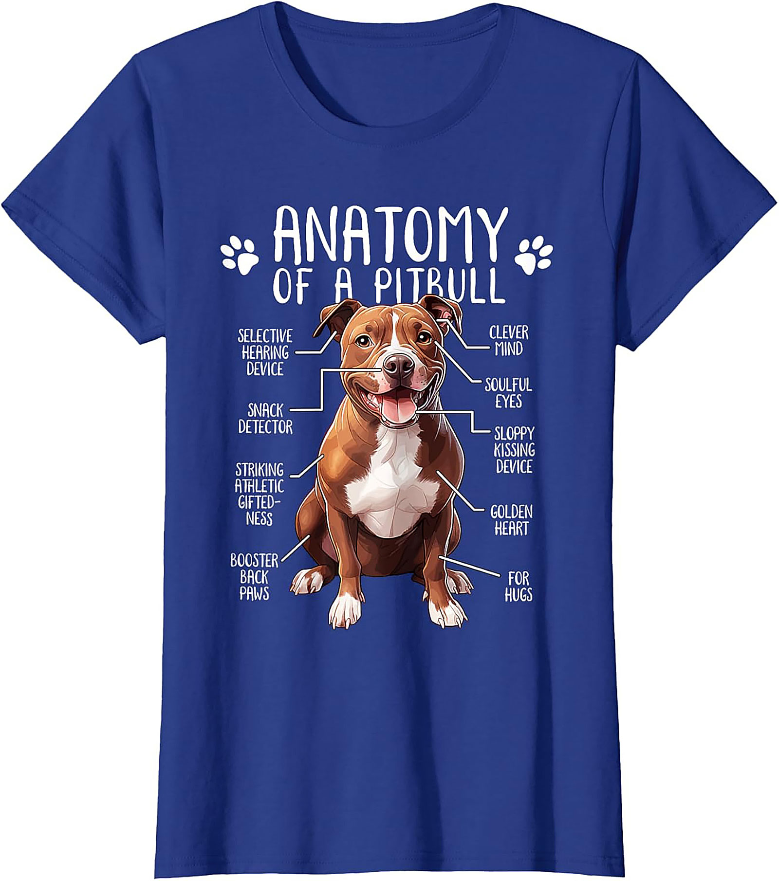 Anatomy of a Pitbull Funny Graphic Tee | Dog Lover Unisex Shirt