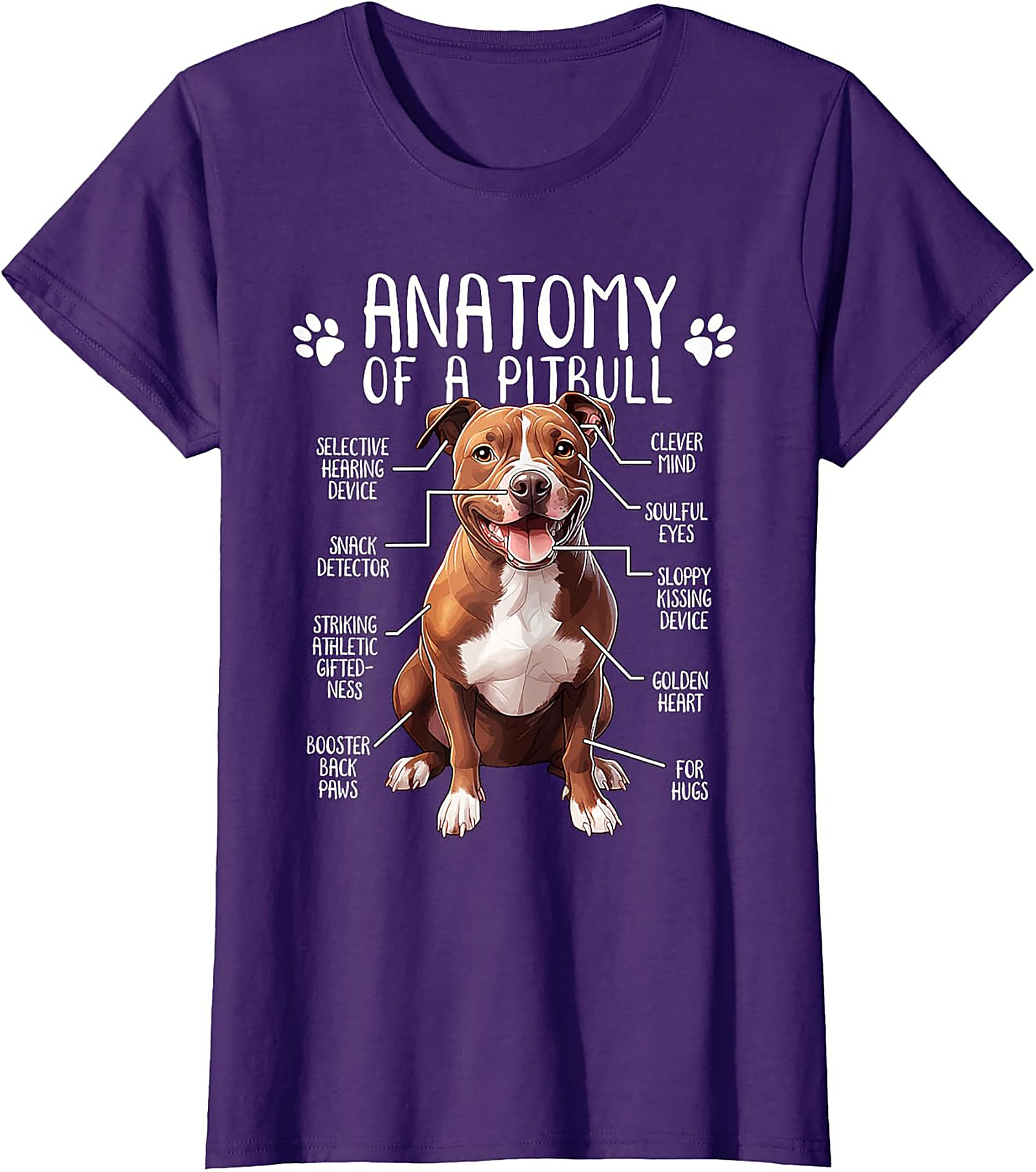 Anatomy of a Pitbull Funny Graphic Tee | Dog Lover Unisex Shirt