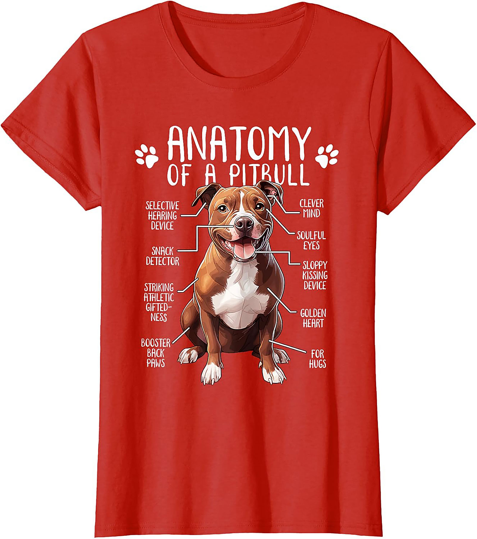 Anatomy of a Pitbull Funny Graphic Tee | Dog Lover Unisex Shirt