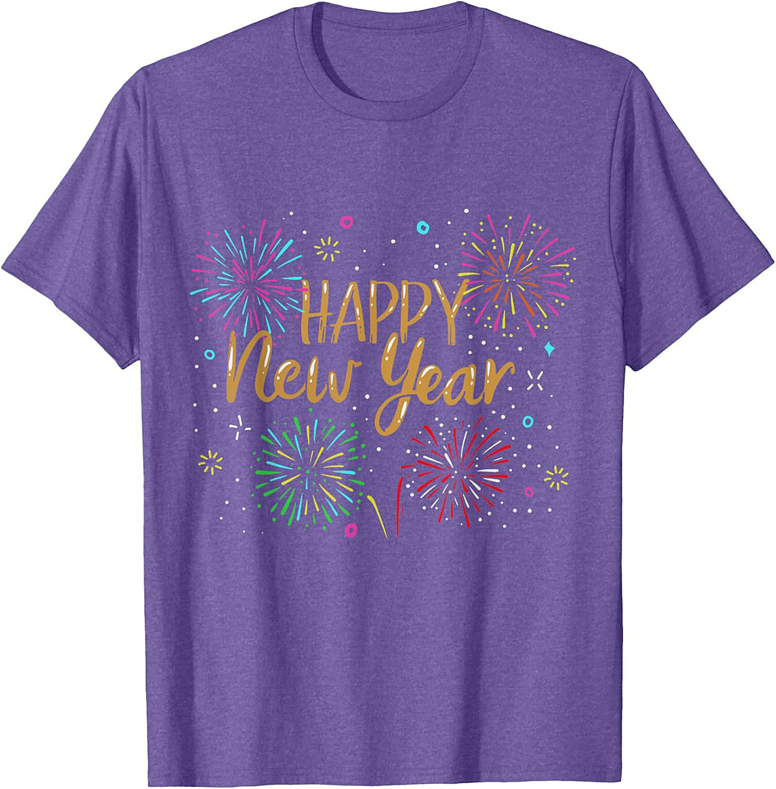 Happy New Year T-shirt Festive Fireworks Graphic Tee