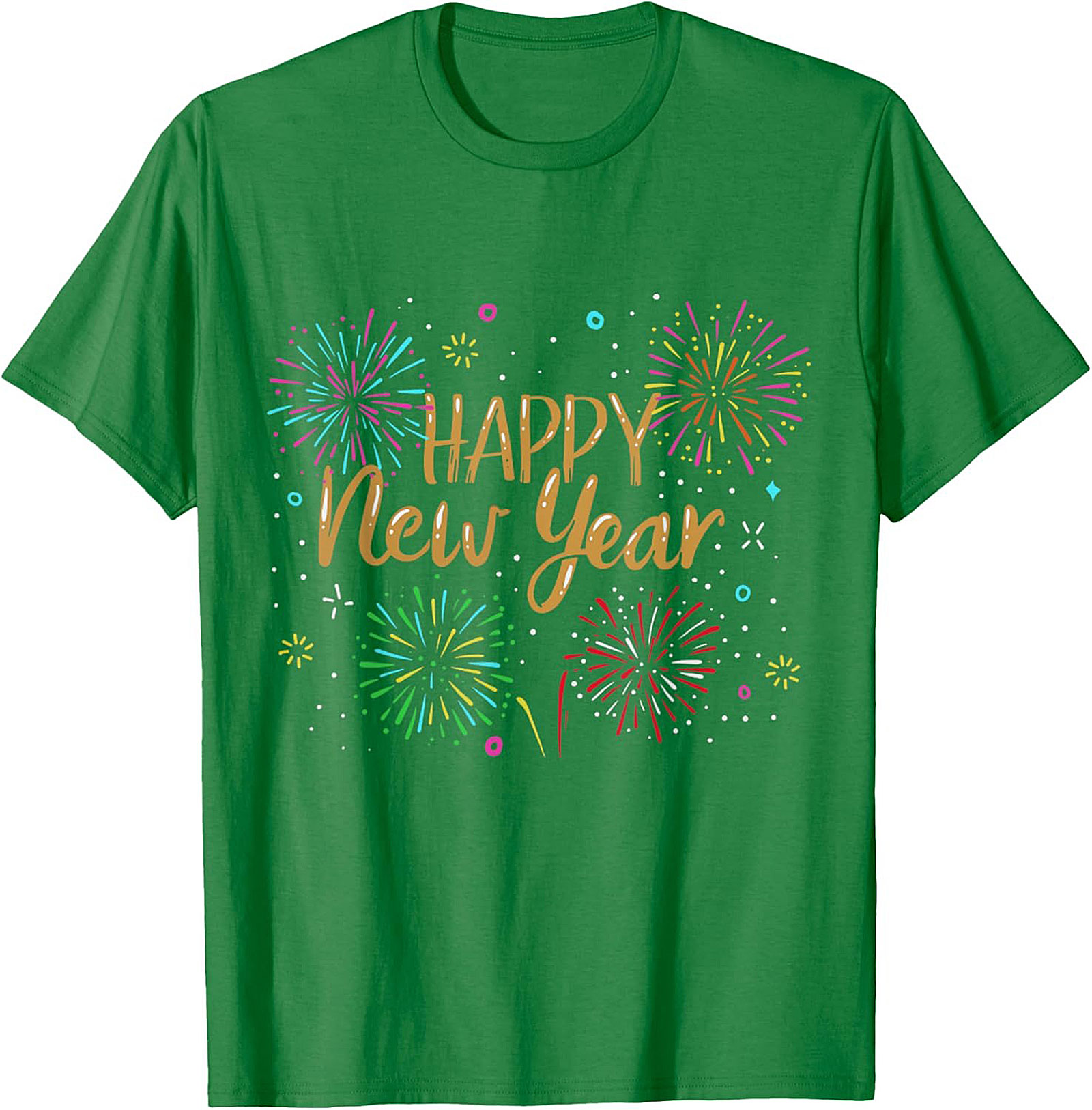 Happy New Year T-shirt Festive Fireworks Graphic Tee