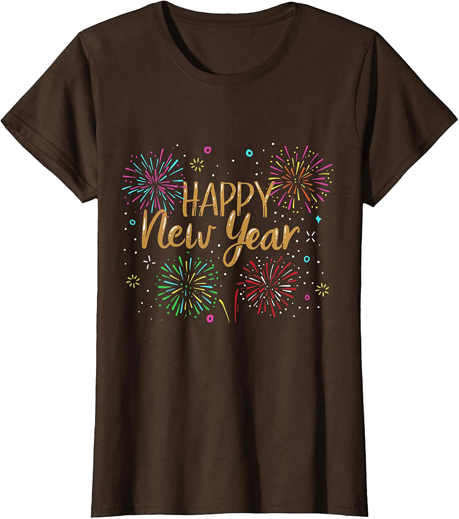 Happy New Year T-shirt Festive Fireworks Graphic Tee