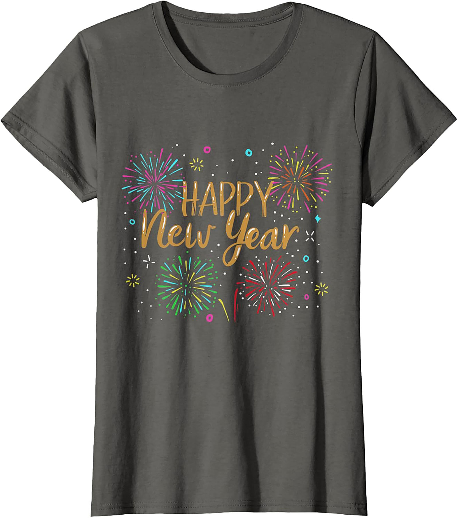 Happy New Year T-shirt Festive Fireworks Graphic Tee