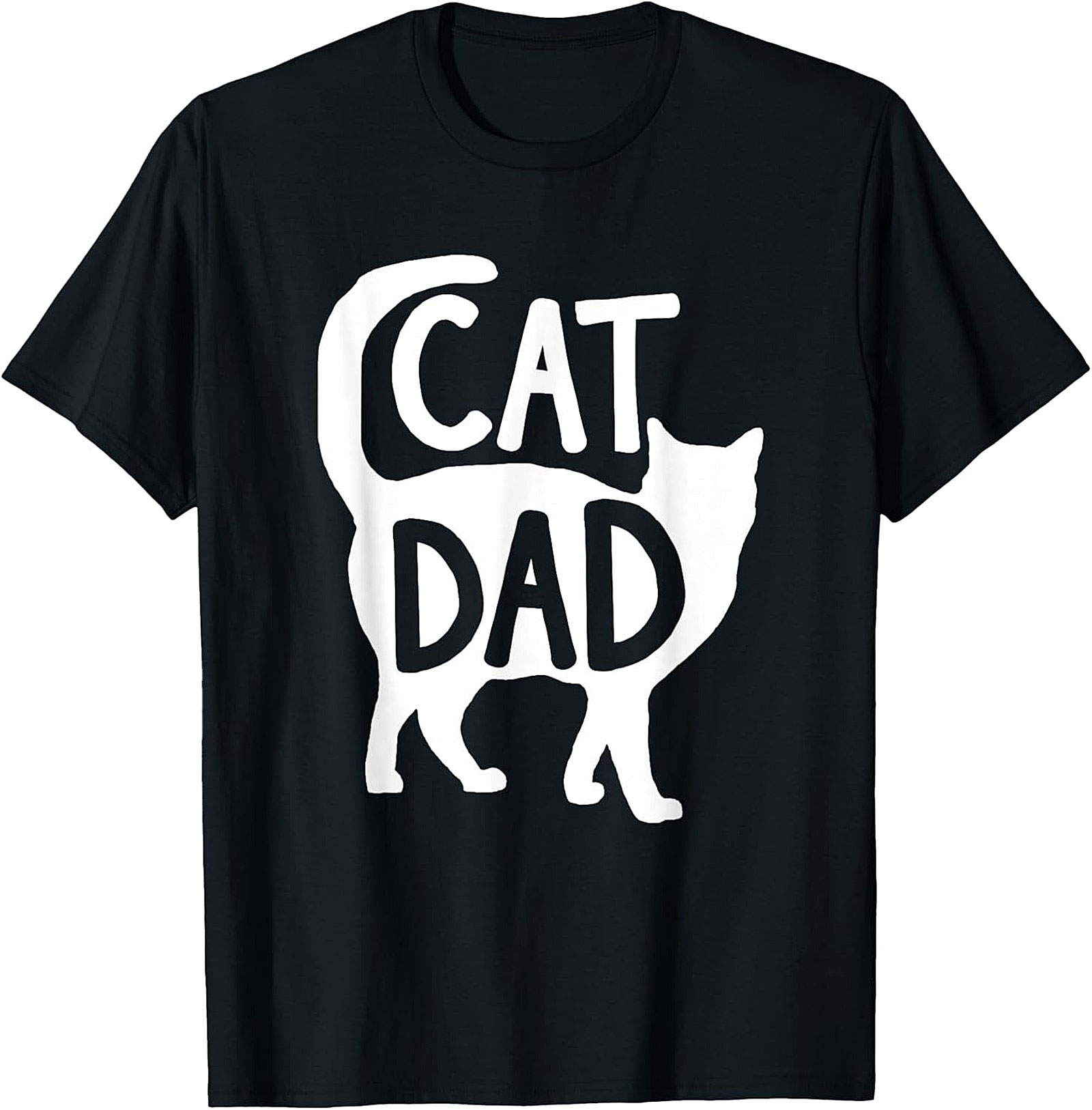 Funny Cat Dad T-shirt Soft Cotton Graphic Tee Gift