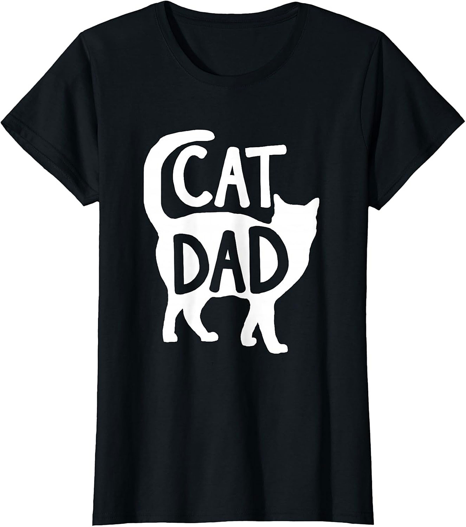  Funny Cat Dad T-shirt Soft Cotton Graphic Tee Gift