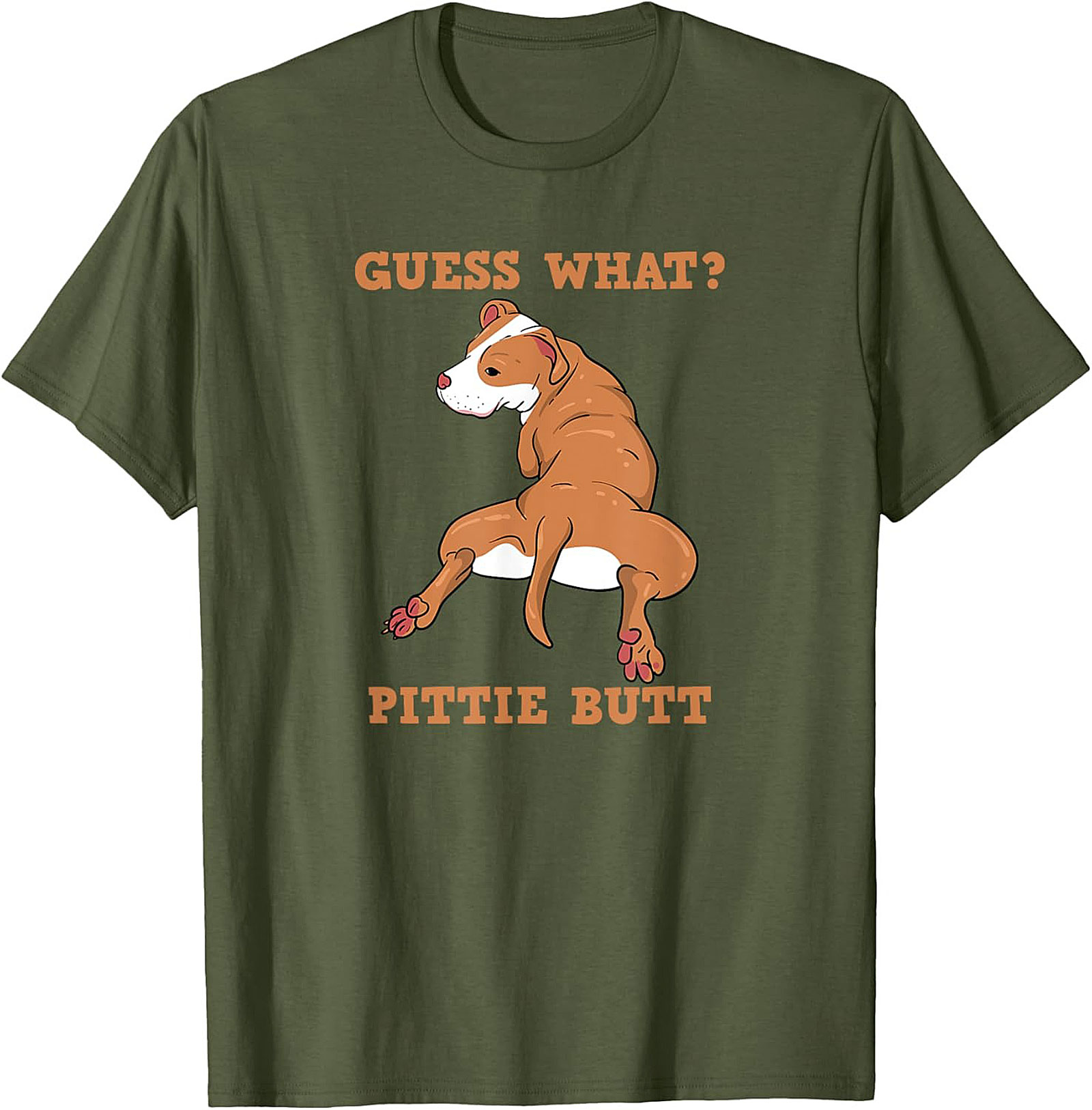 Guess What? Pittie Butt Funny Pitbull T-shirt