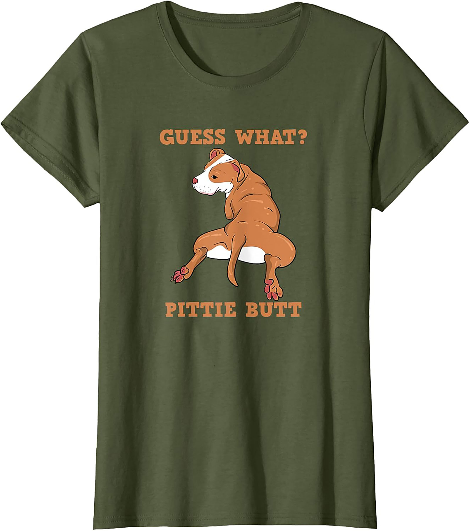 Guess What? Pittie Butt Funny Pitbull T-shirt