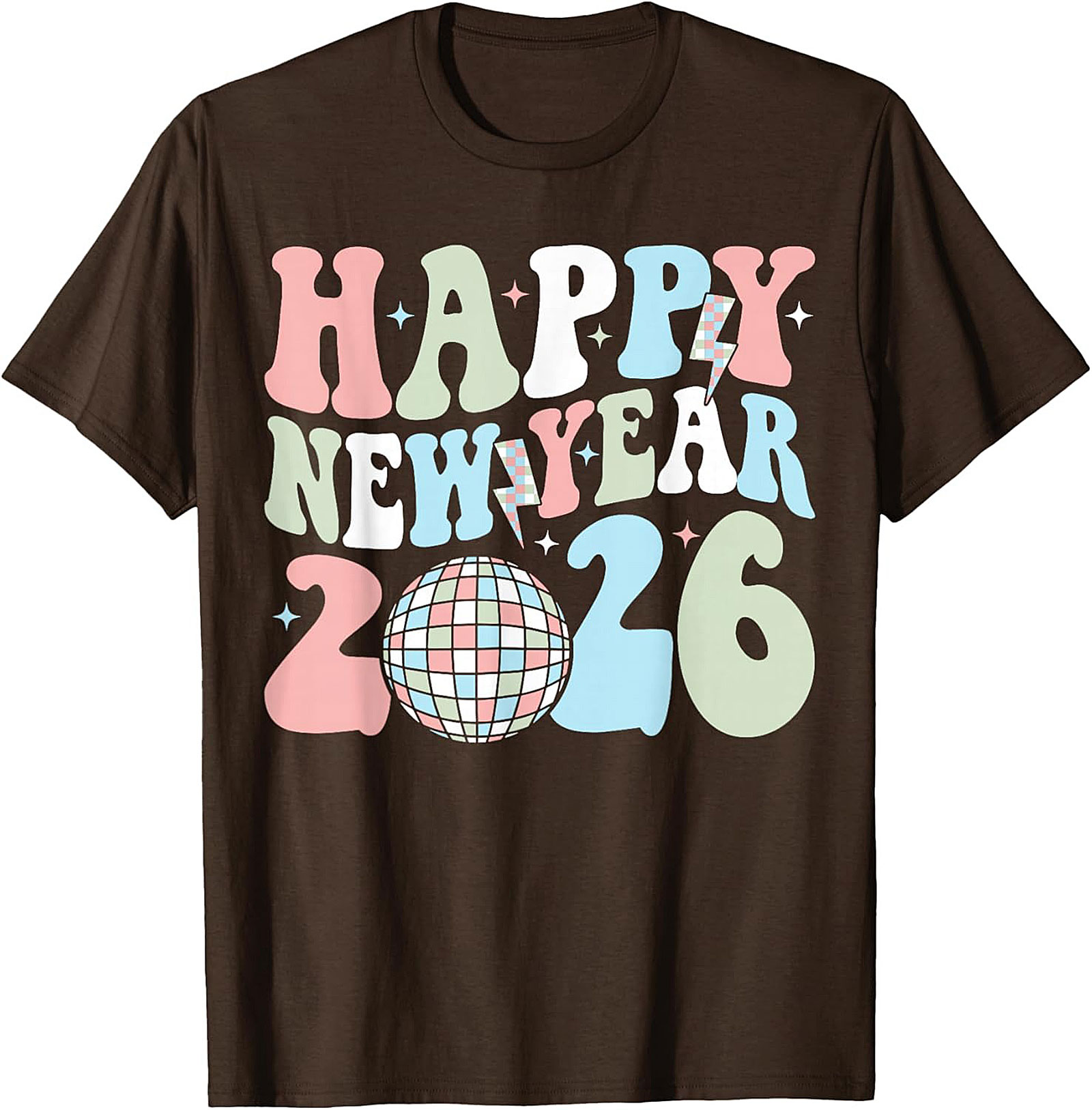  Groovy Happy New Year 2026 T-Shirt - Retro Disco Tee
