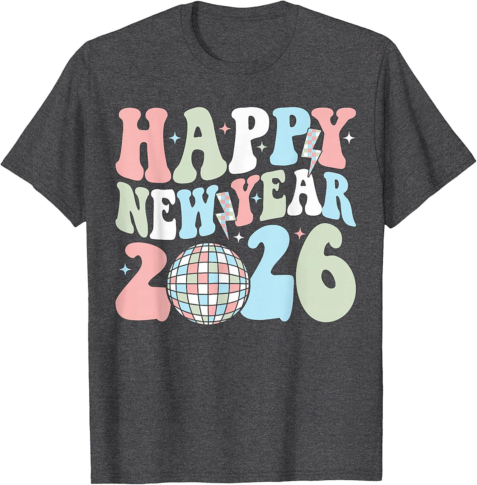  Groovy Happy New Year 2026 T-Shirt - Retro Disco Tee