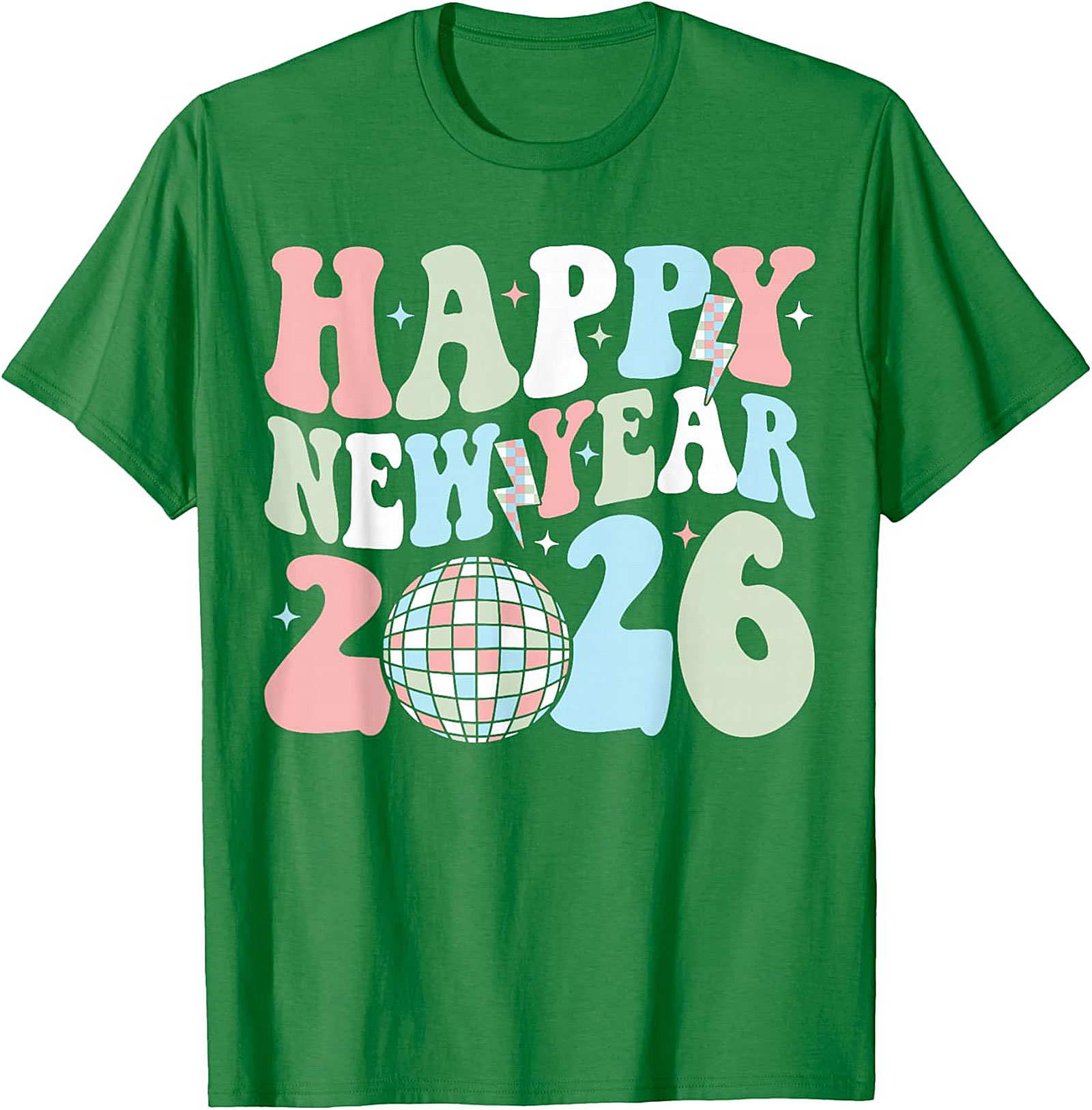  Groovy Happy New Year 2026 T-Shirt - Retro Disco Tee