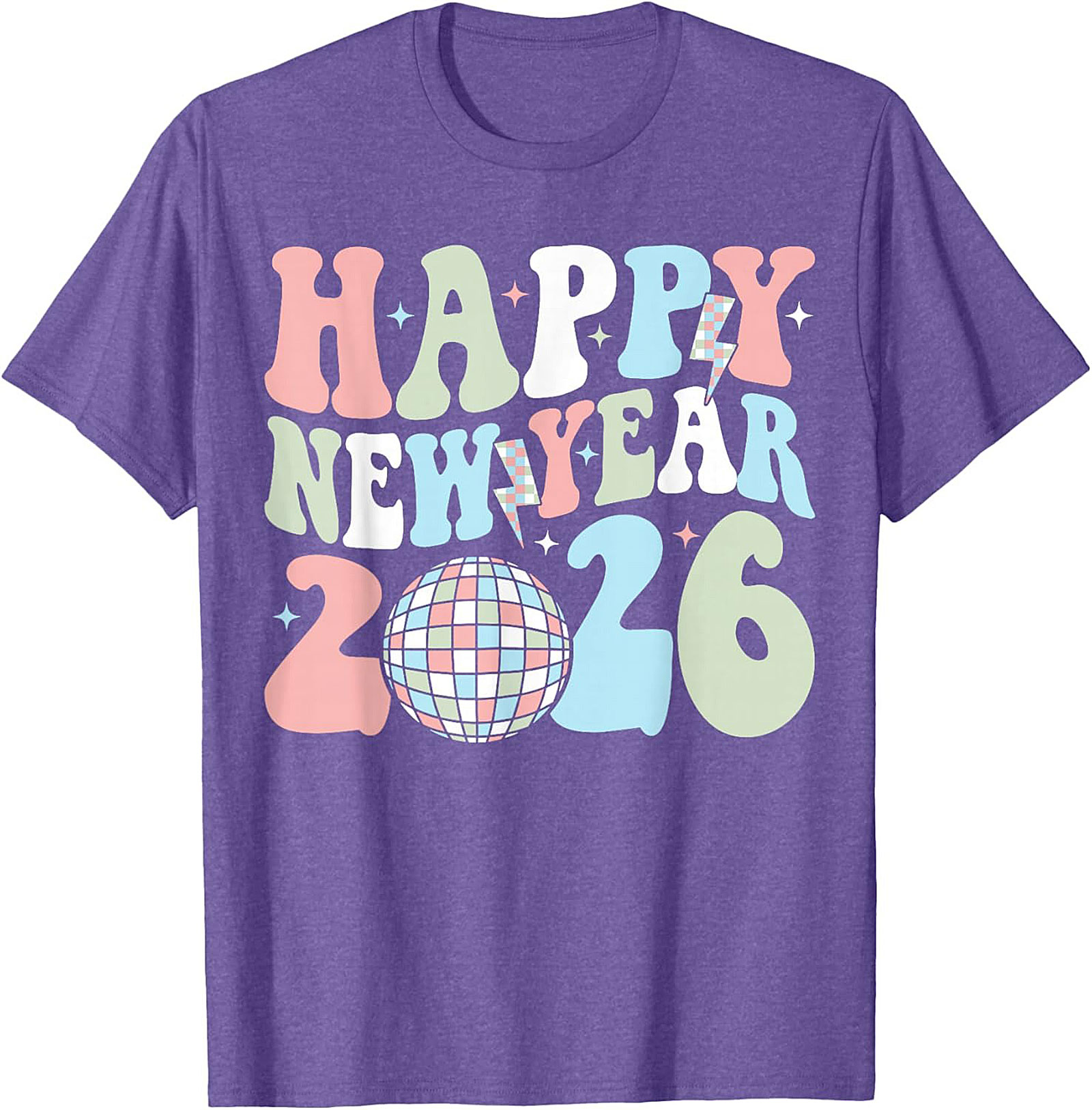  Groovy Happy New Year 2026 T-Shirt - Retro Disco Tee