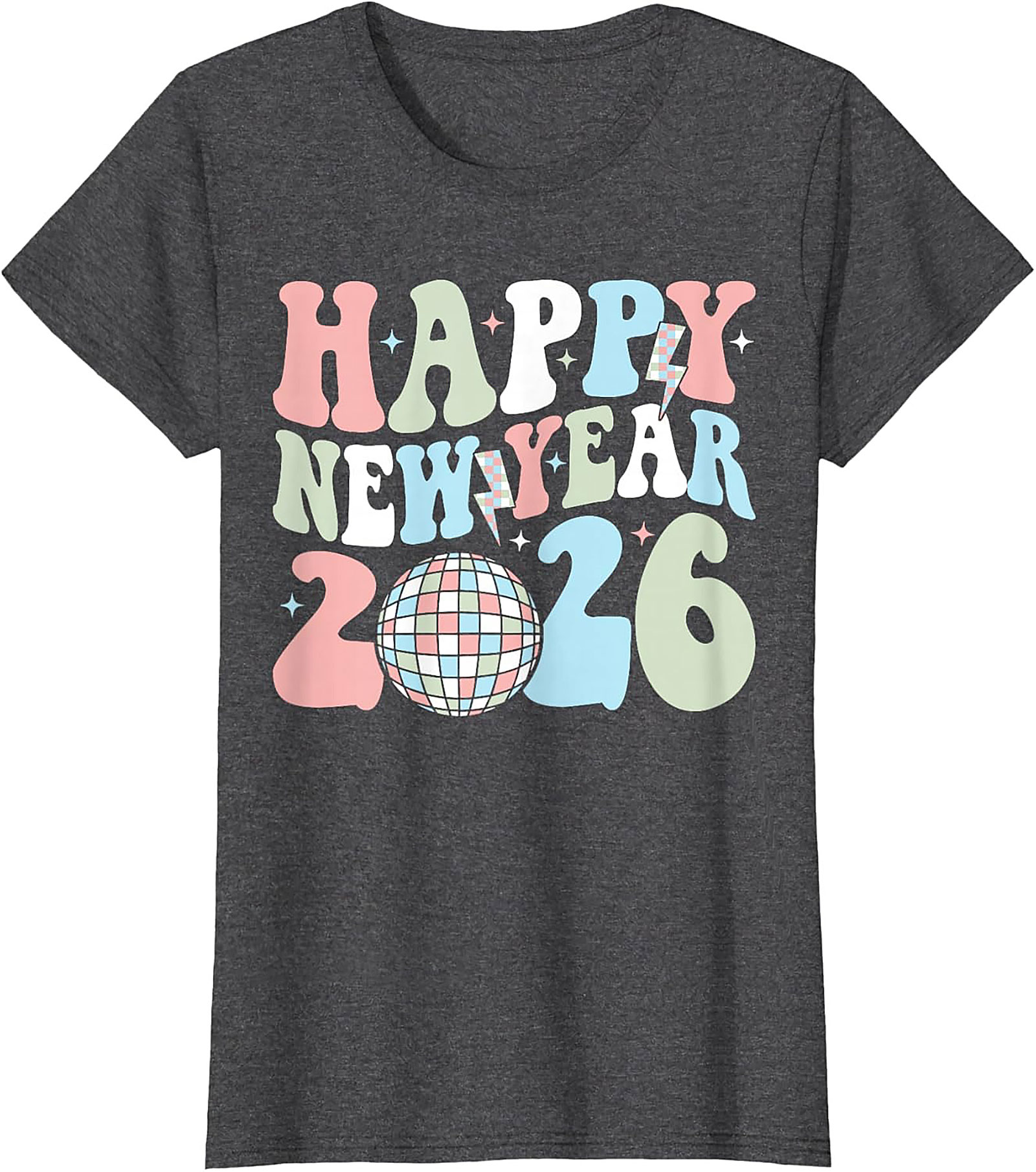  Groovy Happy New Year 2026 T-Shirt - Retro Disco Tee