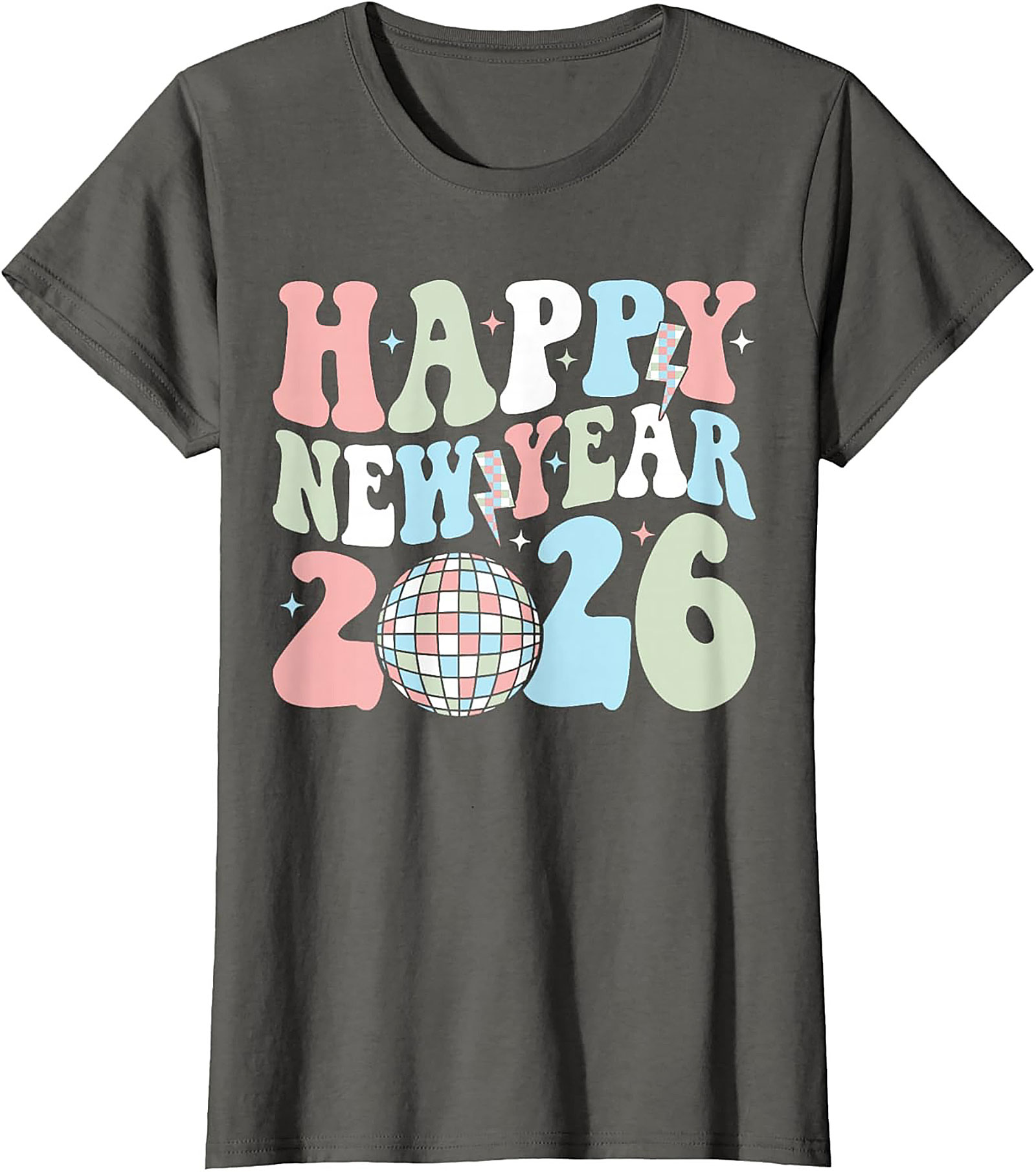  Groovy Happy New Year 2026 T-Shirt - Retro Disco Tee