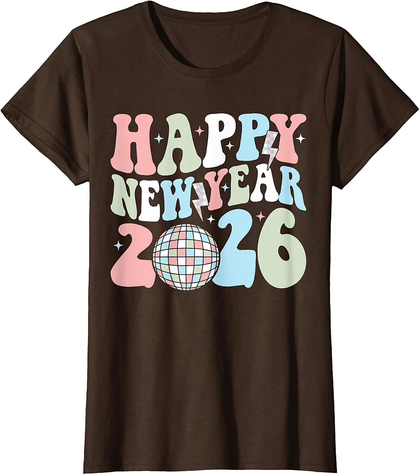  Groovy Happy New Year 2026 T-Shirt - Retro Disco Tee