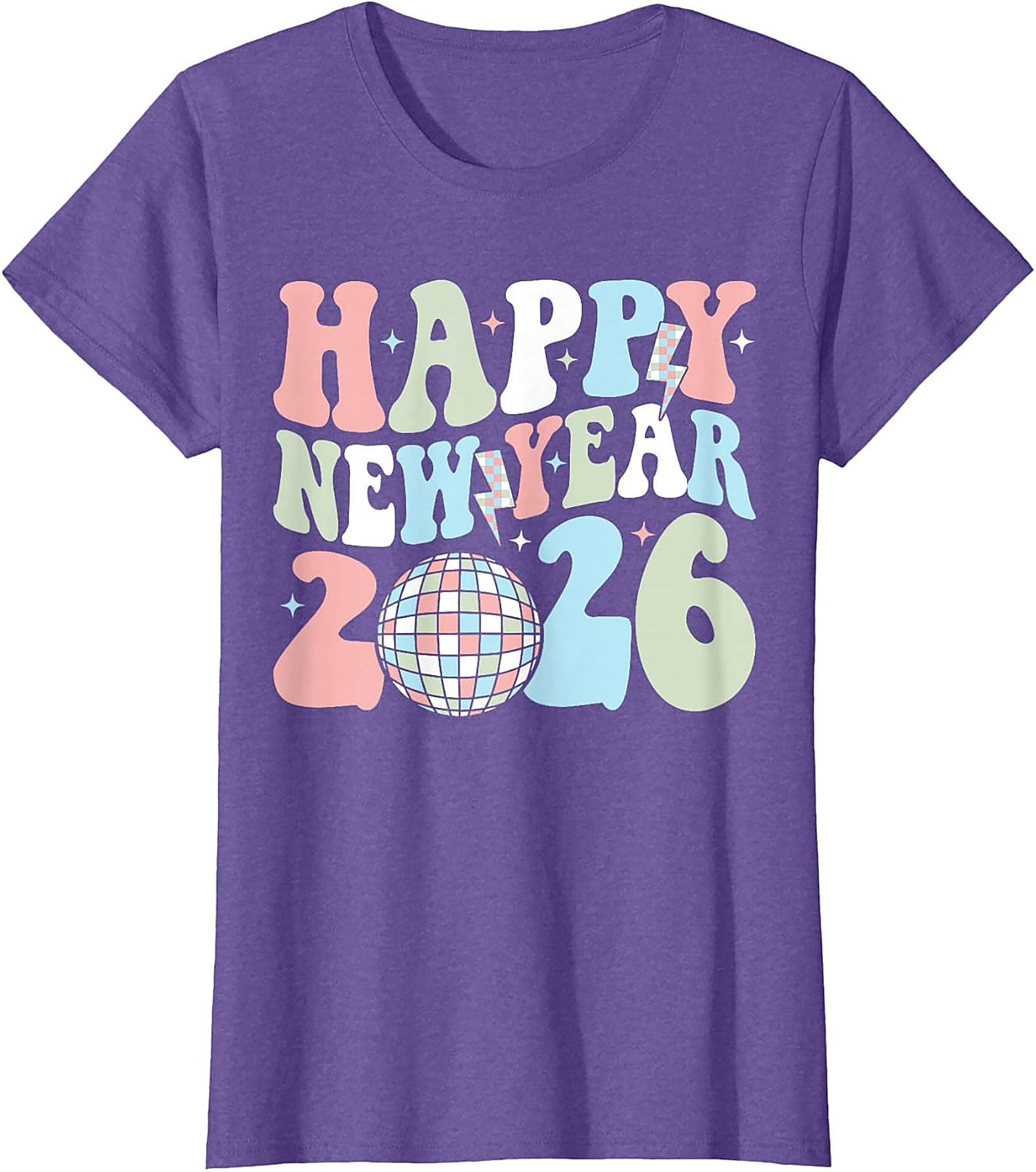  Groovy Happy New Year 2026 T-Shirt - Retro Disco Tee