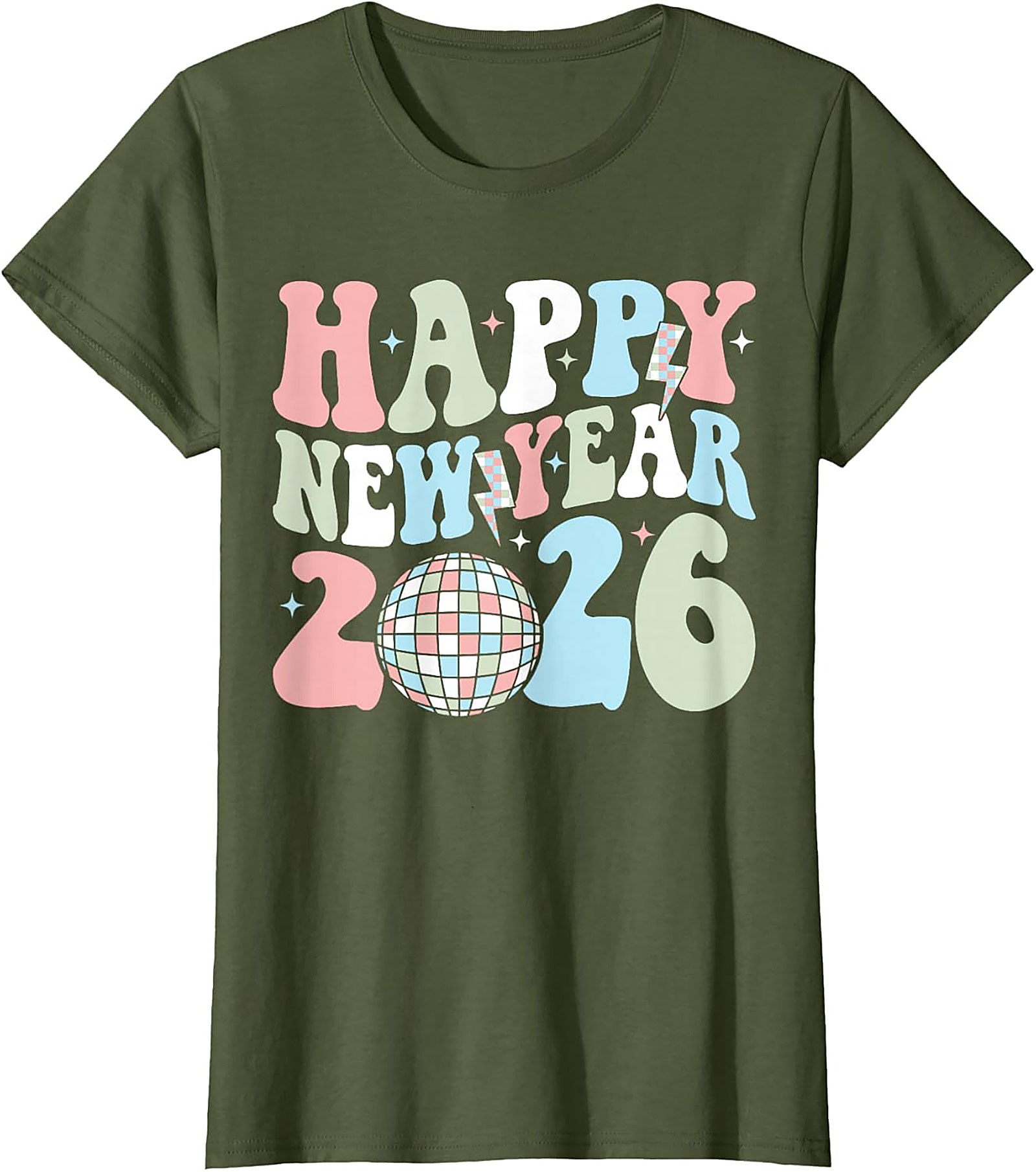  Groovy Happy New Year 2026 T-Shirt - Retro Disco Tee