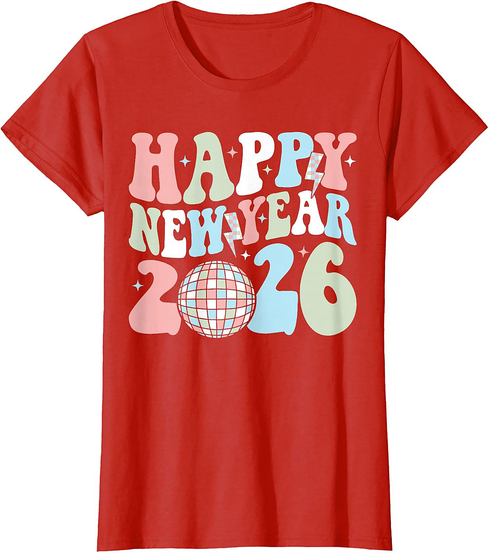  Groovy Happy New Year 2026 T-Shirt - Retro Disco Tee