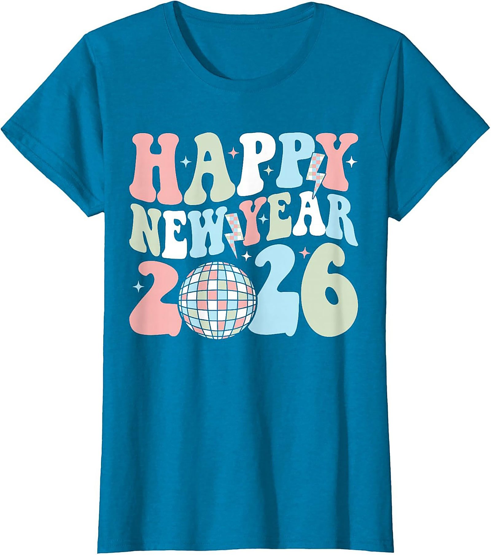  Groovy Happy New Year 2026 T-Shirt - Retro Disco Tee