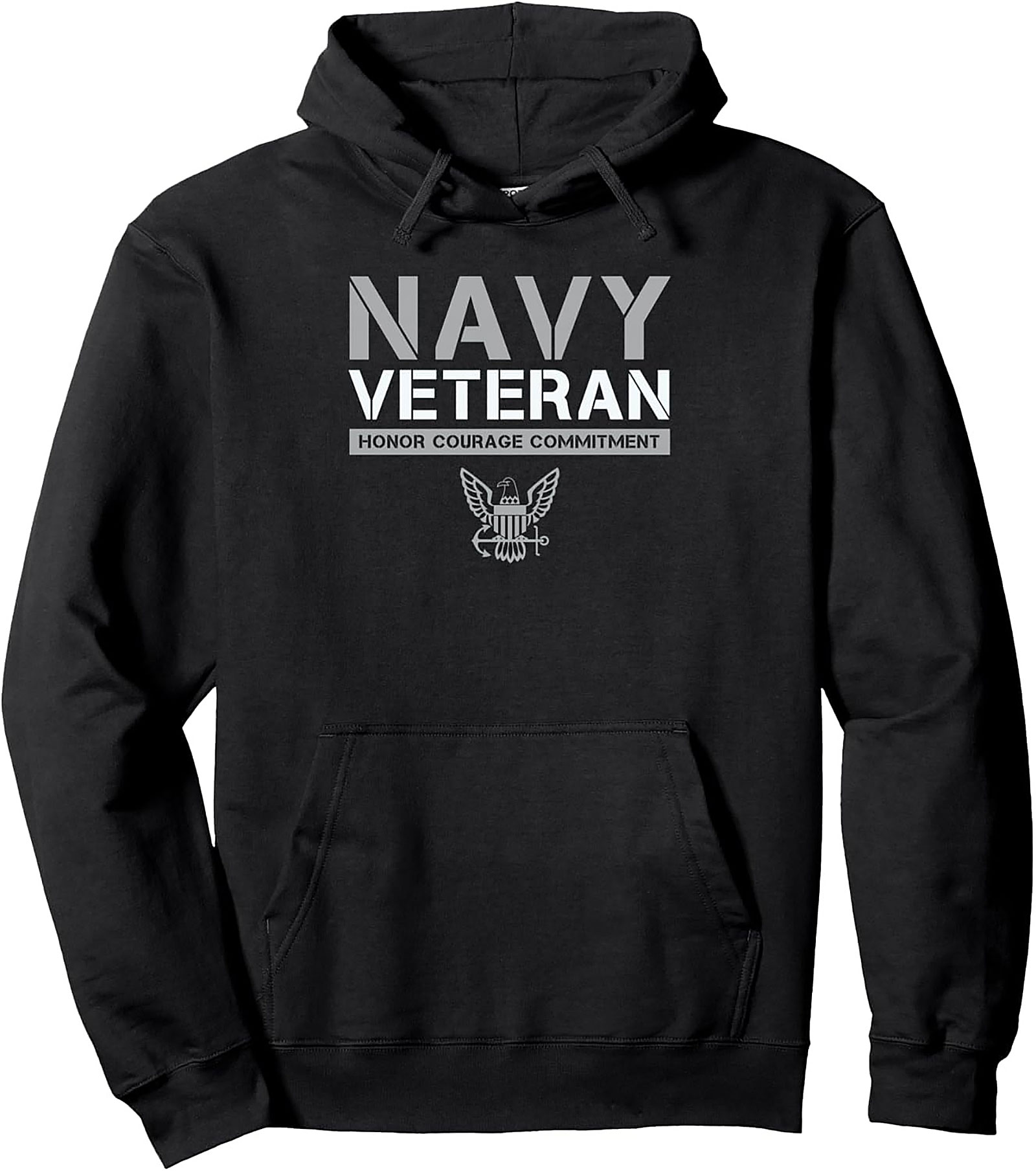 Navy Veteran Pullover Hoodie | Honor Courage Commitment Gift
