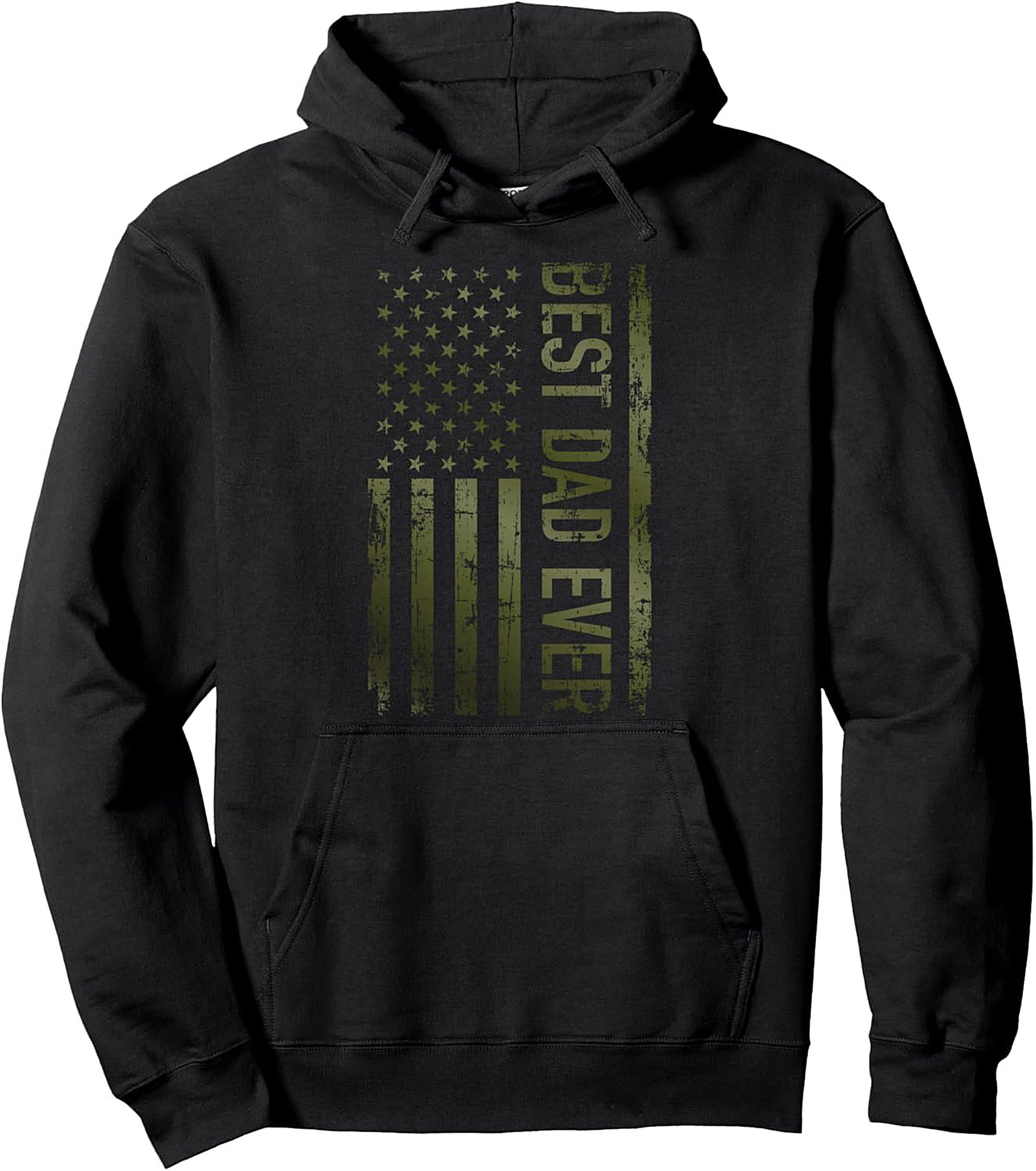 Best Dad Ever Graphic Hoodie Patriotic Pullover Gift