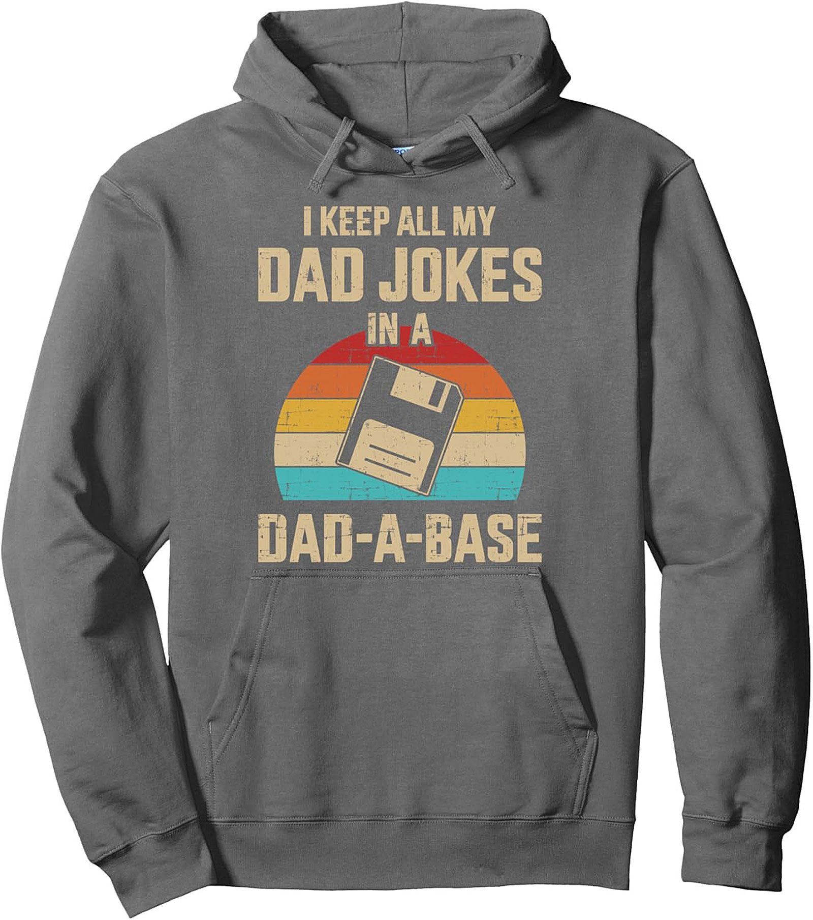 Dad-A-Base Funny Dad Joke Graphic Pullover Hoodie