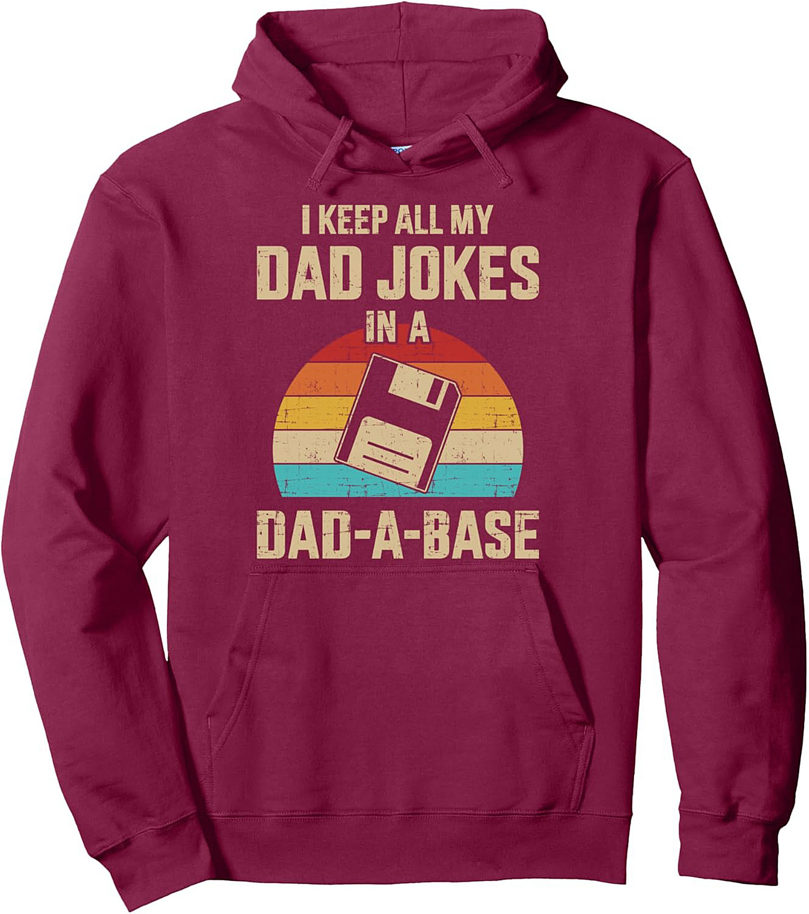 Dad-A-Base Funny Dad Joke Graphic Pullover Hoodie