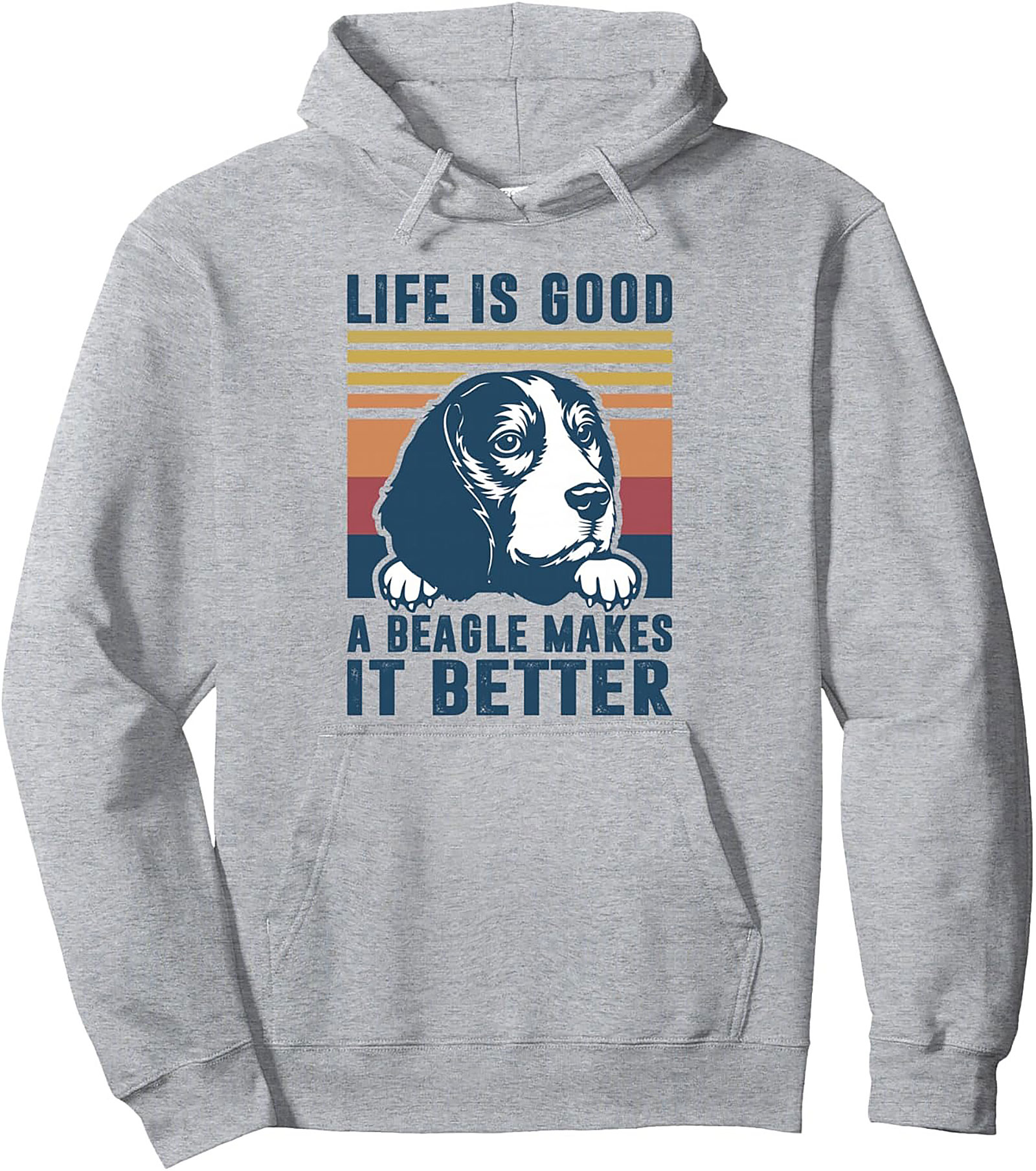 Beagle Pullover Hoodie | Life Is Good Dog Lover Graphic