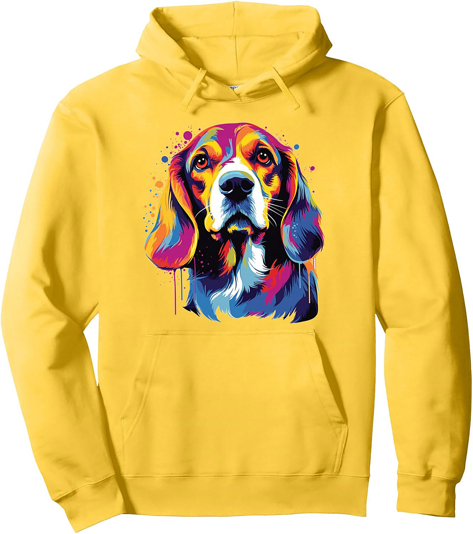 Psychedelic Pop Art Beagle Pullover Hoodie