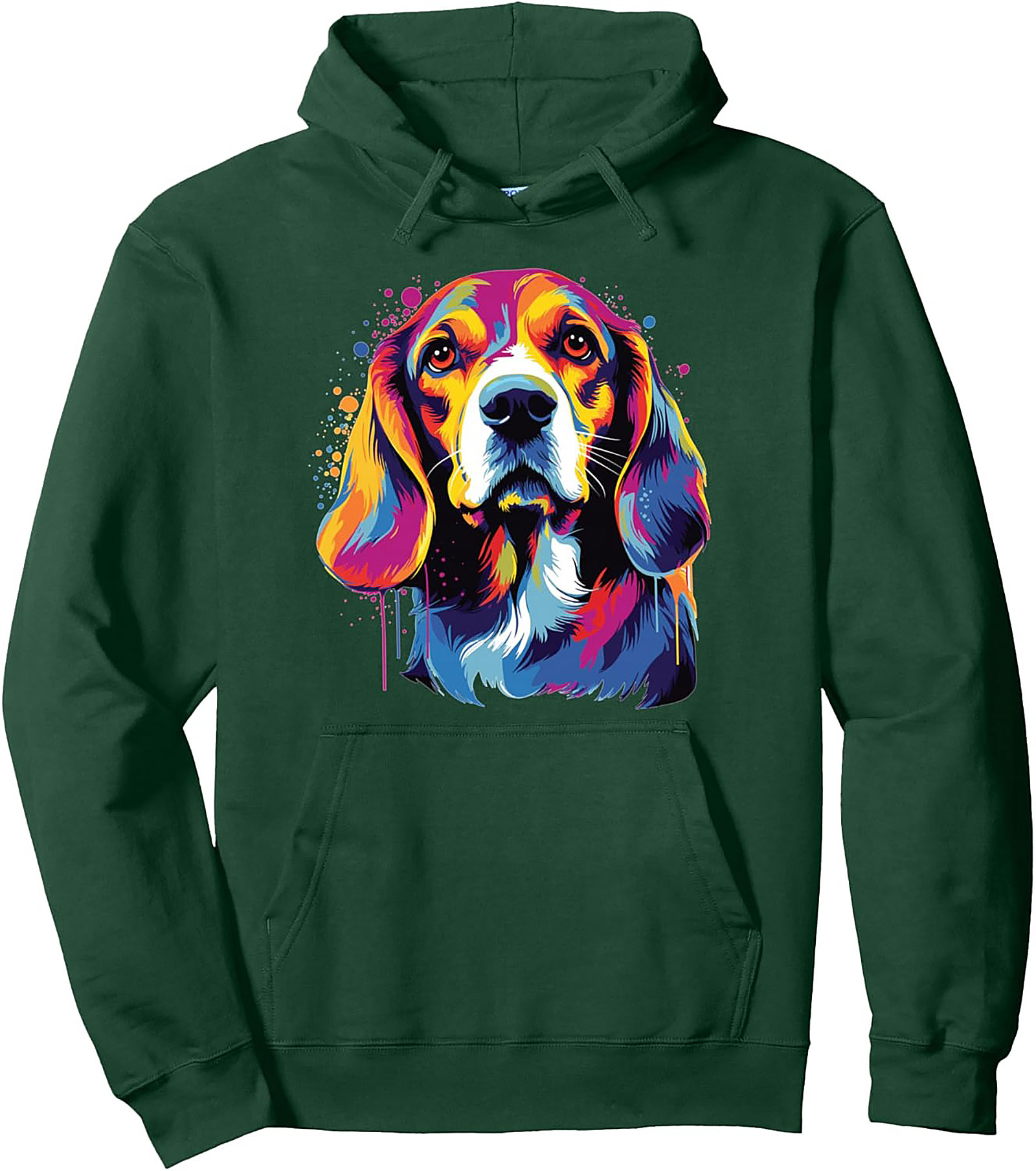 Psychedelic Pop Art Beagle Pullover Hoodie