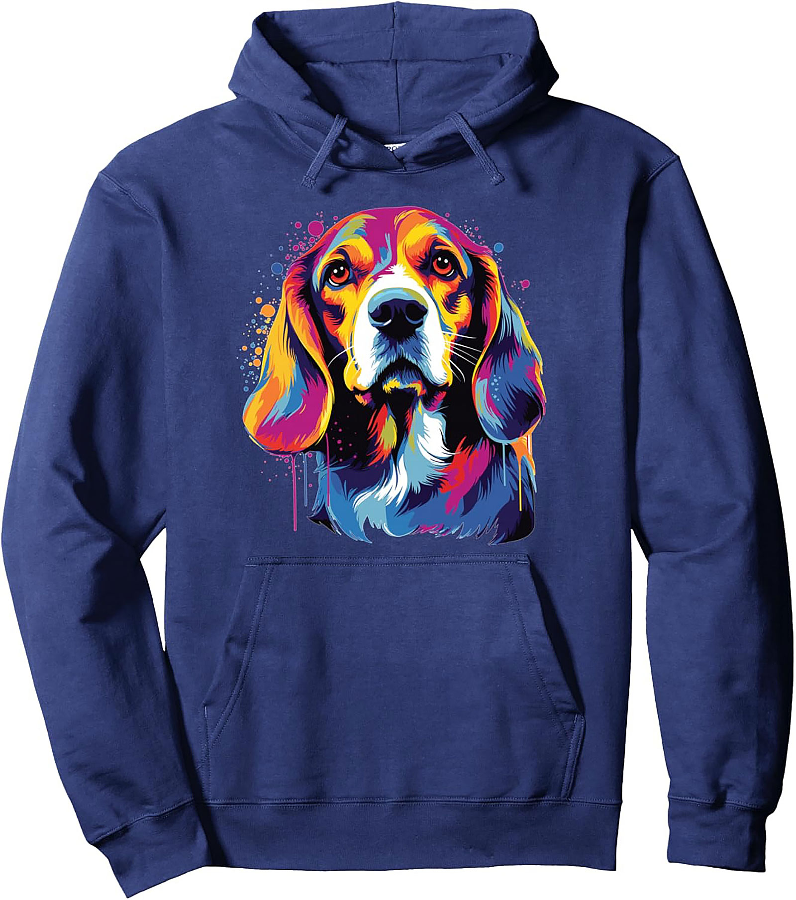 Psychedelic Pop Art Beagle Pullover Hoodie